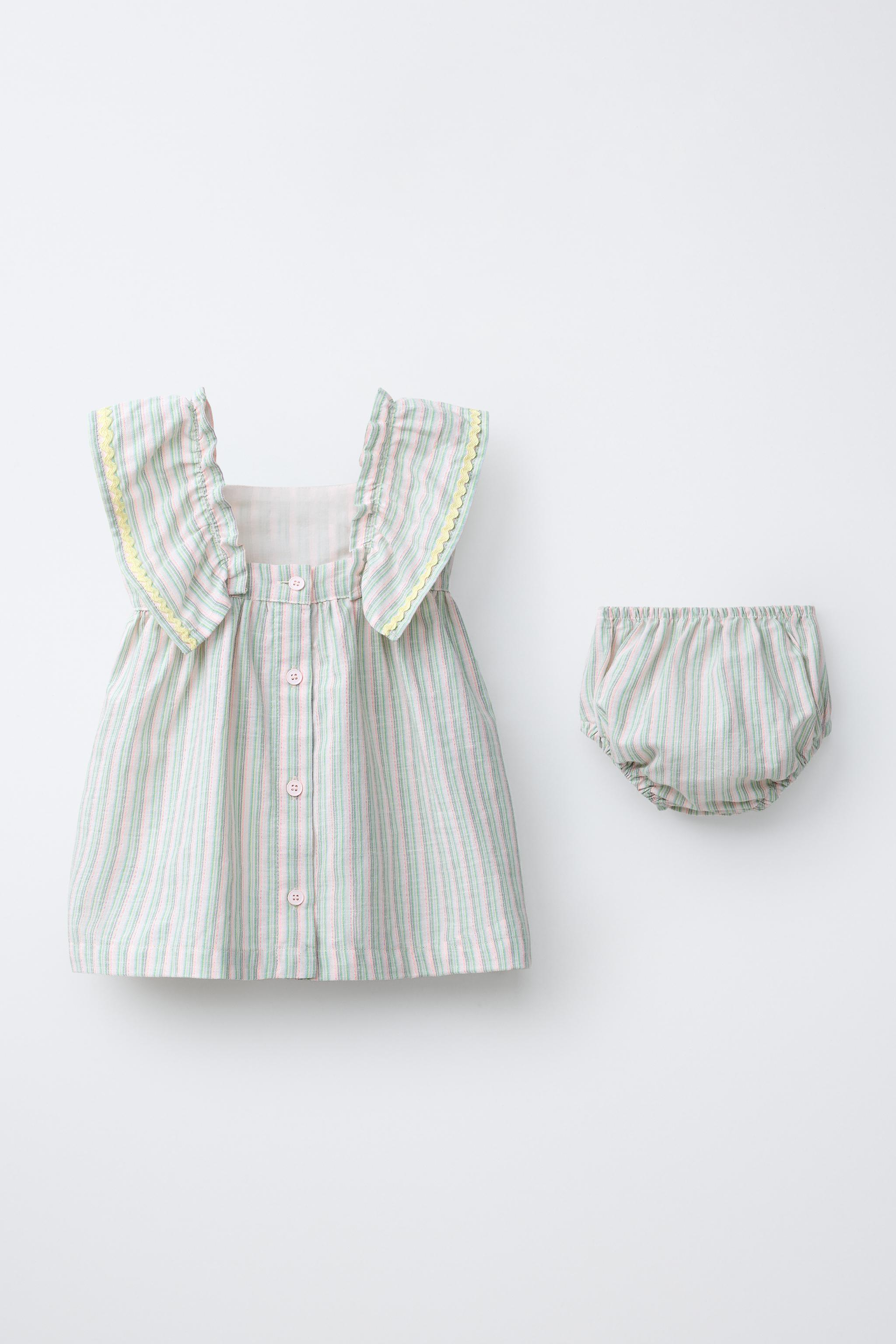 WAVY TRIM DRESS AND BRIEFS