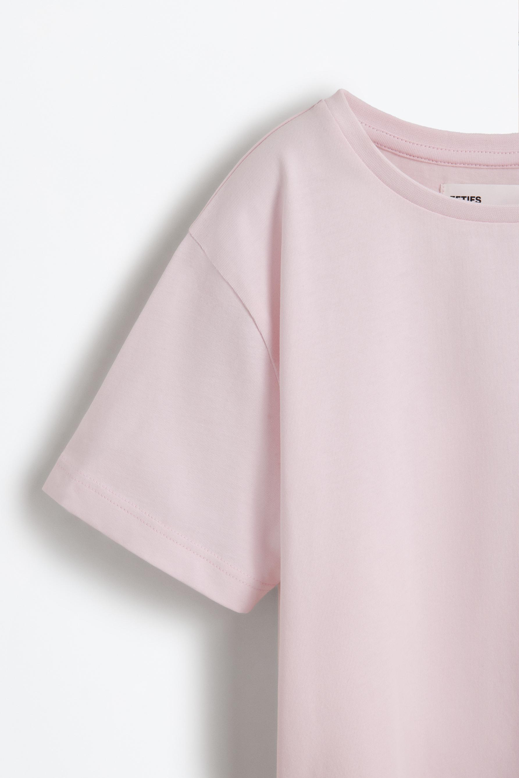 4-pack of plain T-shirts - PALE OCHRE / 11-12 years
