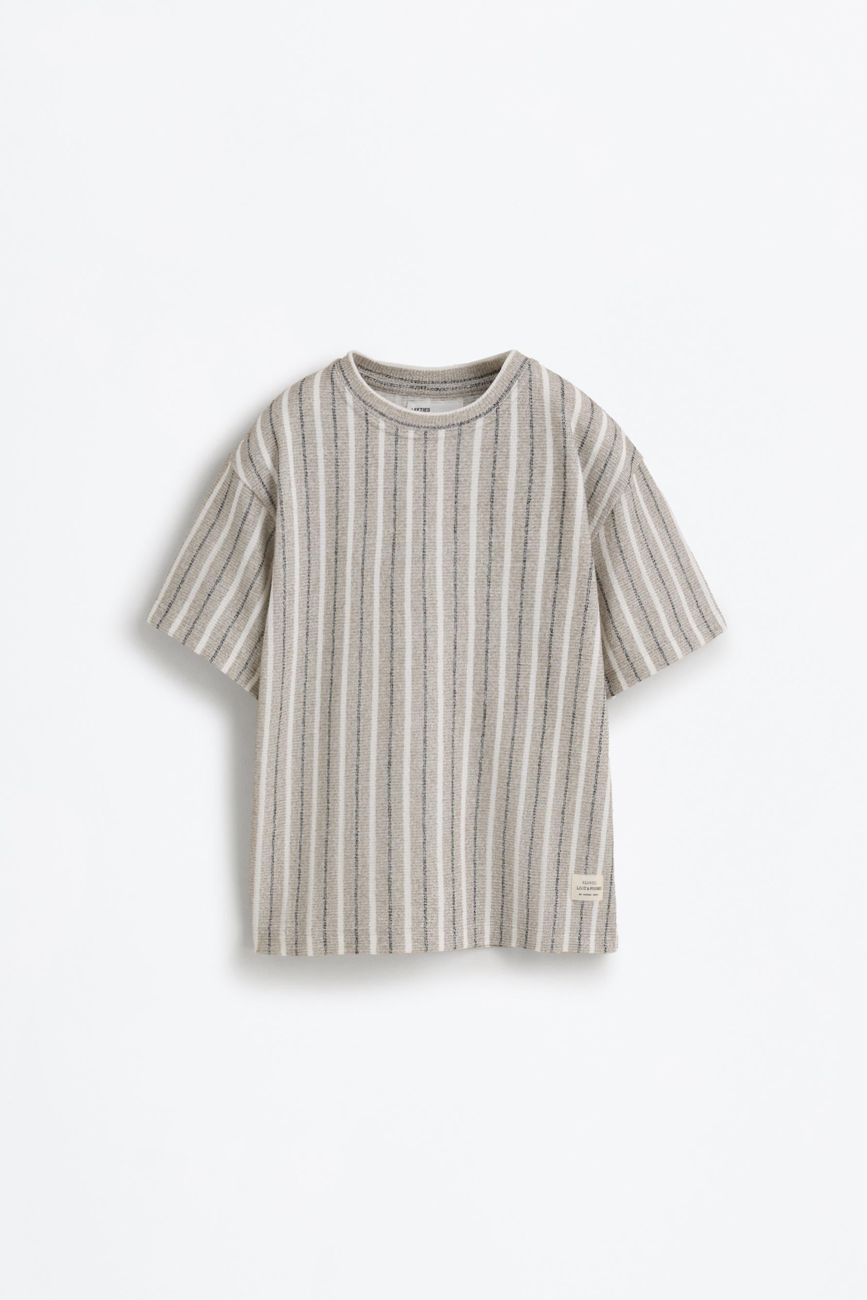 Striped rustic T-shirt - MINK / 11-12 years