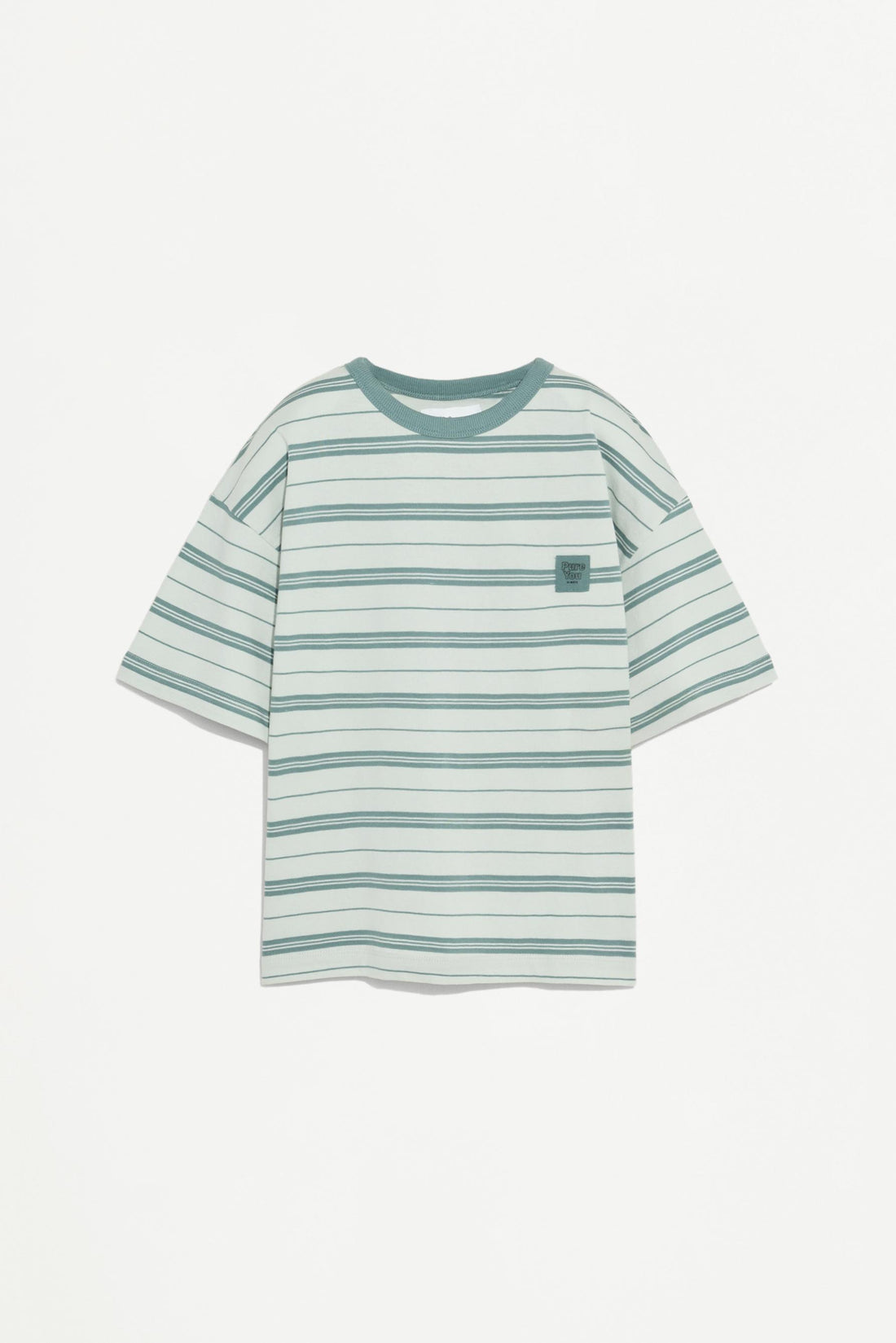 Striped T-shirt - GREENISH / 11-12 years