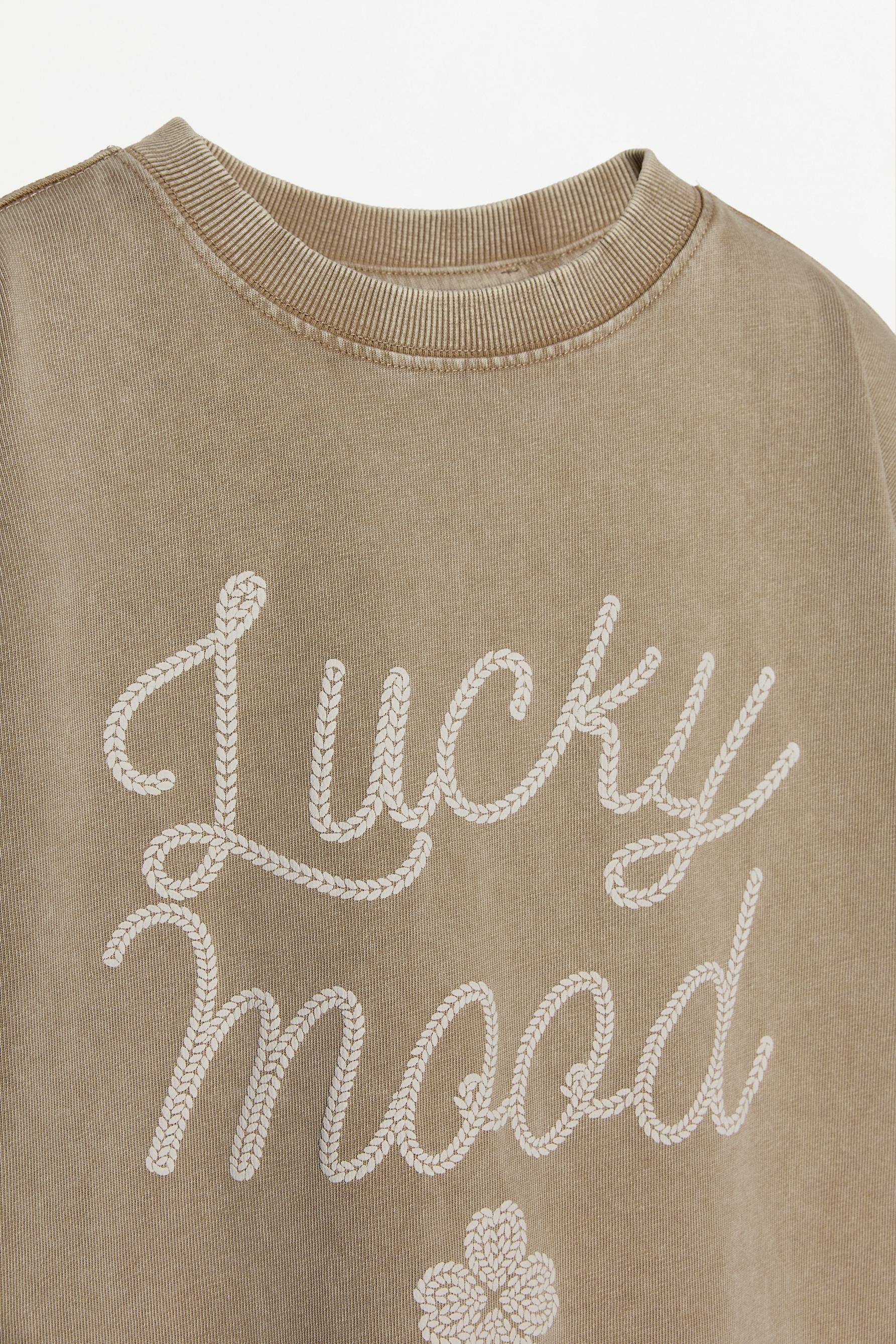 Faded effect printed T-shirt