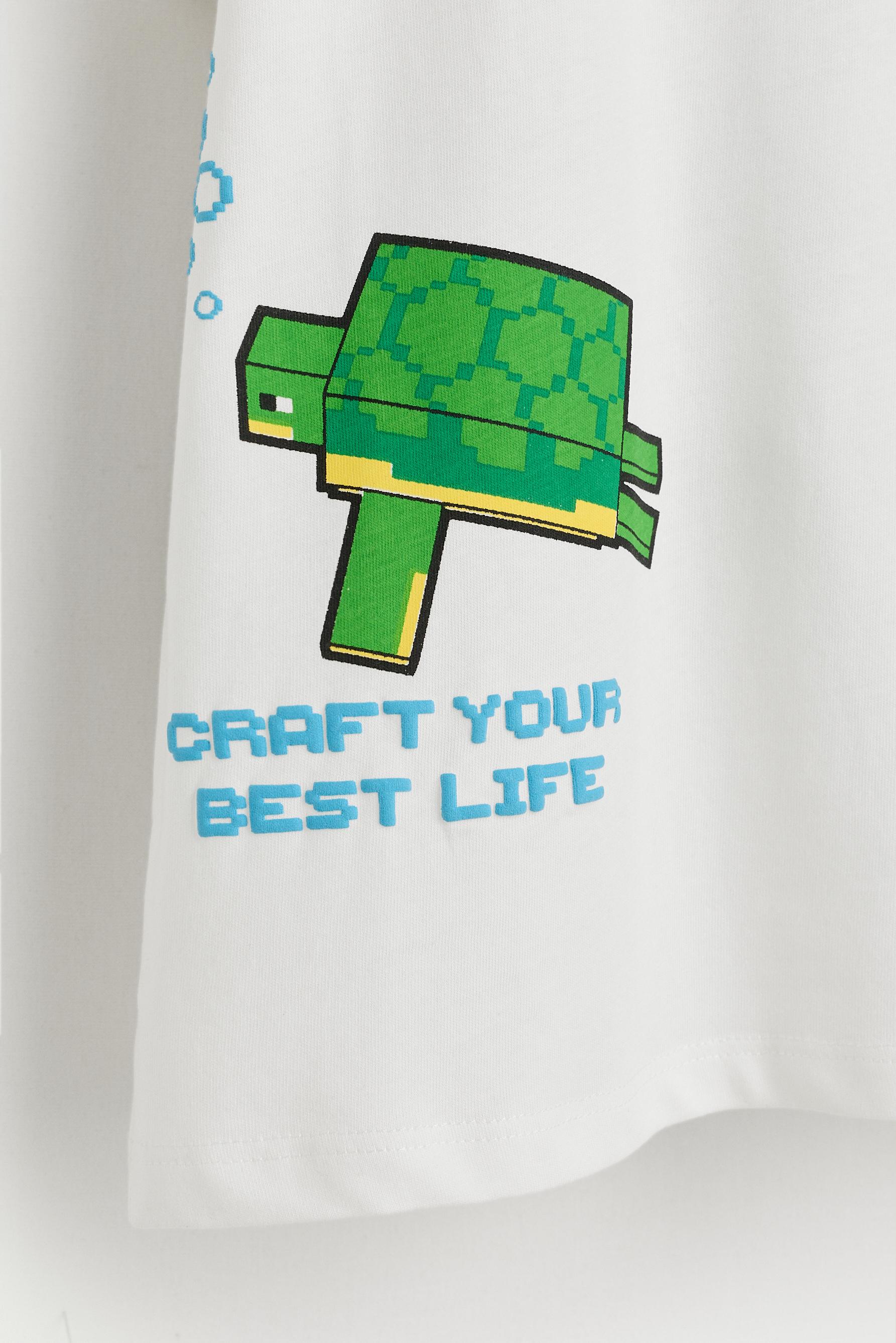 Minecraft T-shirt with back maxi print