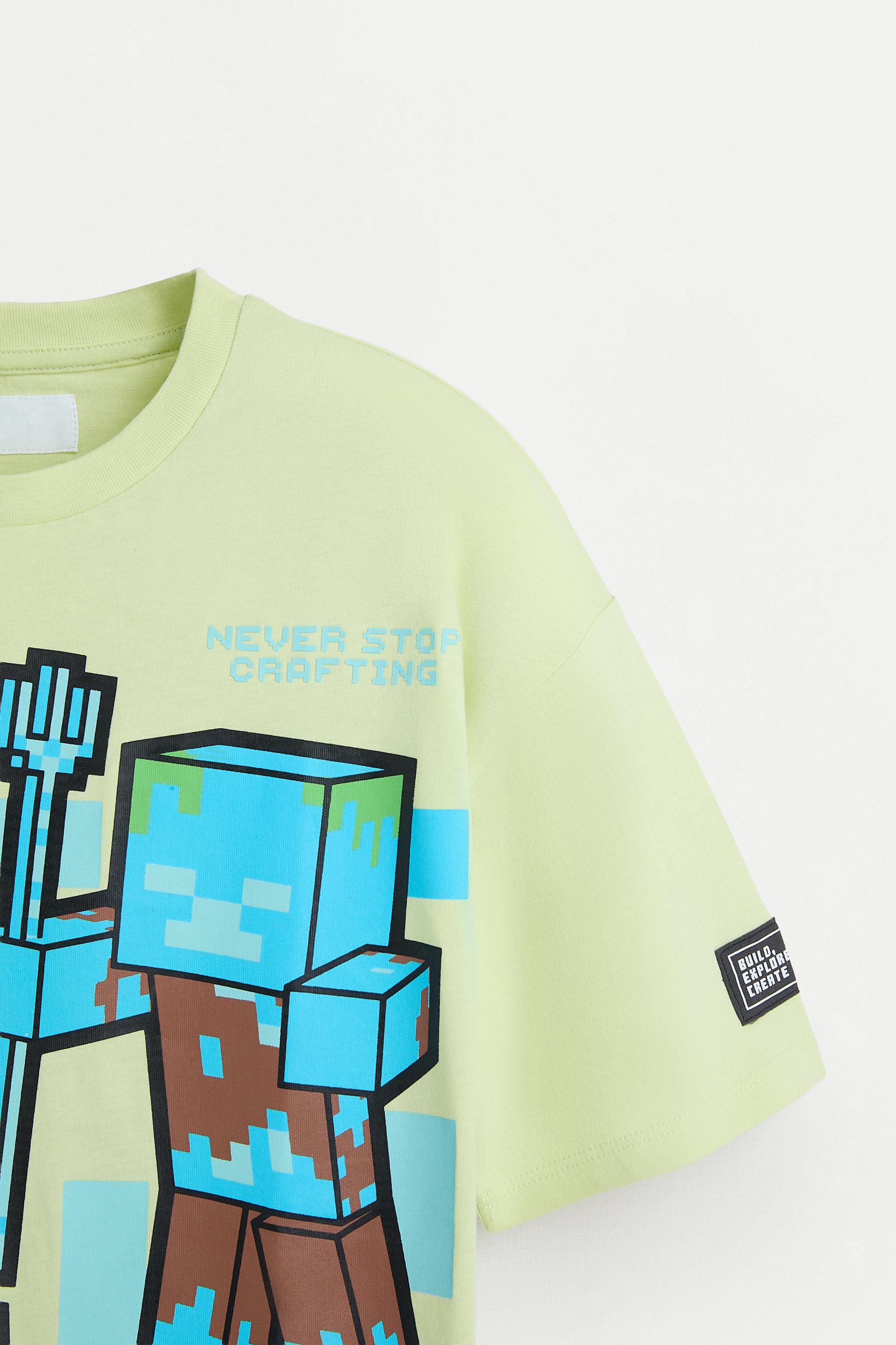 Minecraft T-shirt with rubberised slogan
