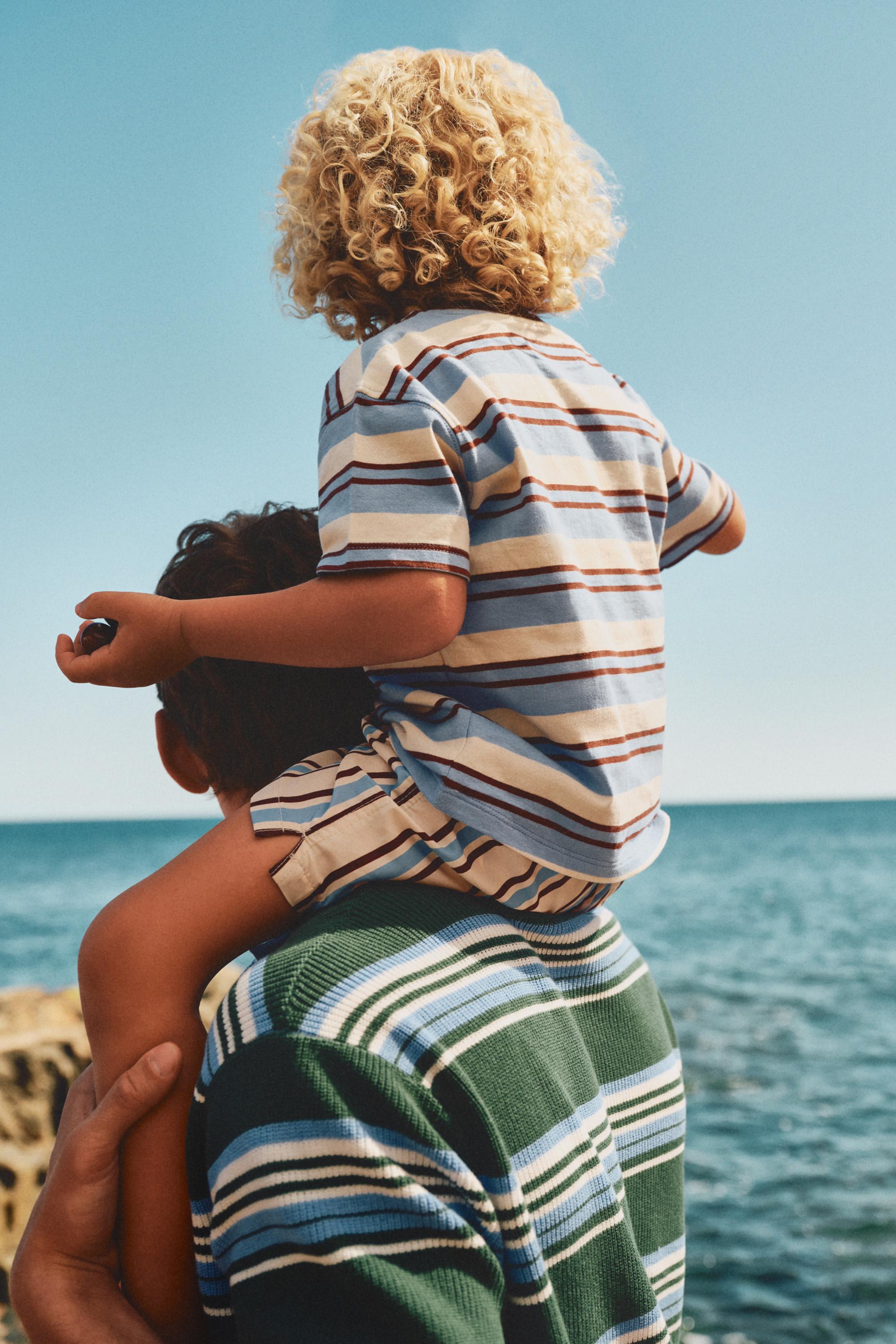 Baby Boy | Brown striped T-shirt