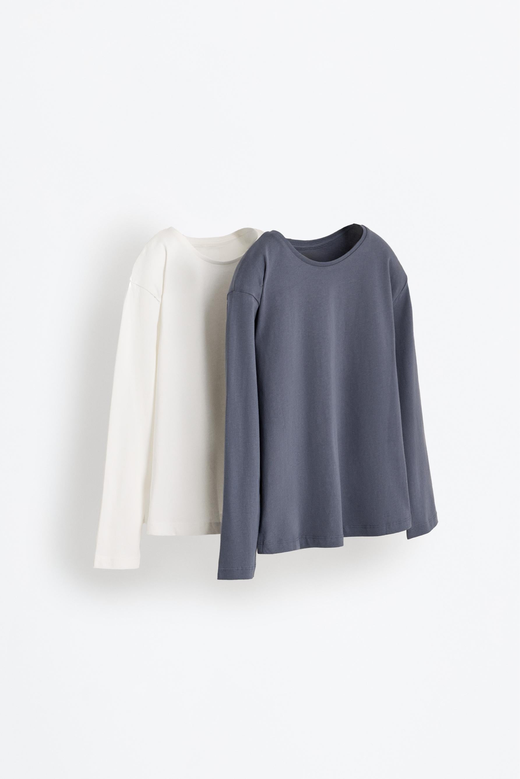Pack of 2 plain long sleeve T-shirts