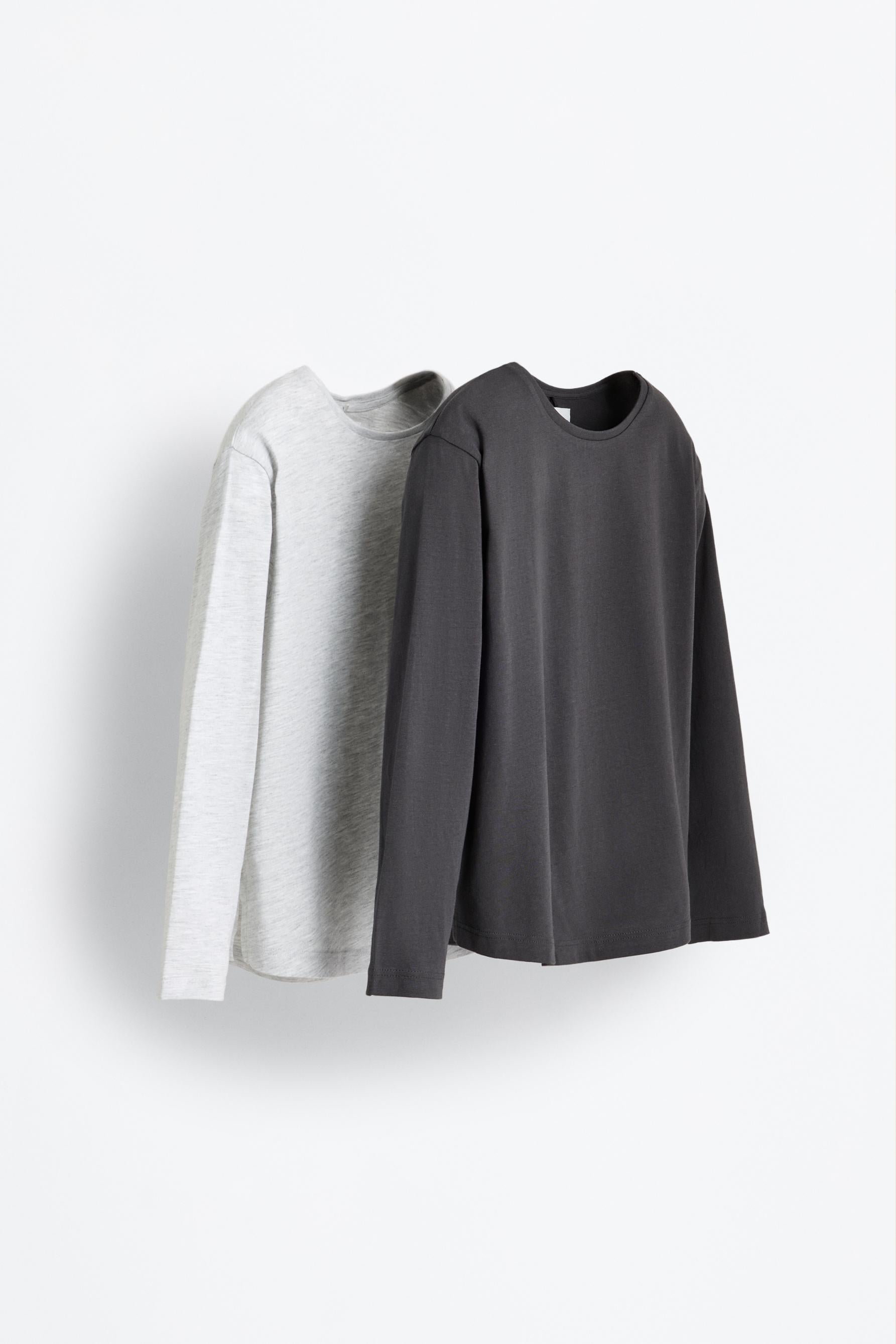 Pack of 2 plain long sleeve T-shirts