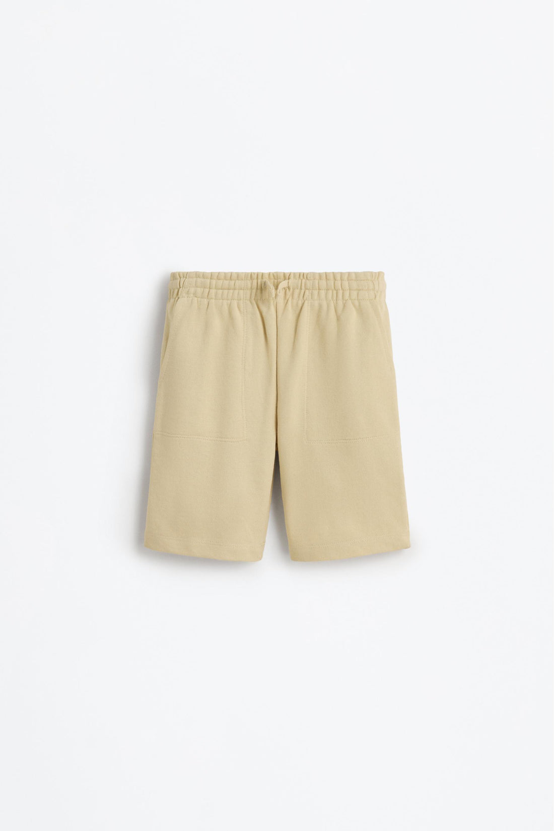 Basic plush Bermuda shorts - BUTTER / 11-12 years