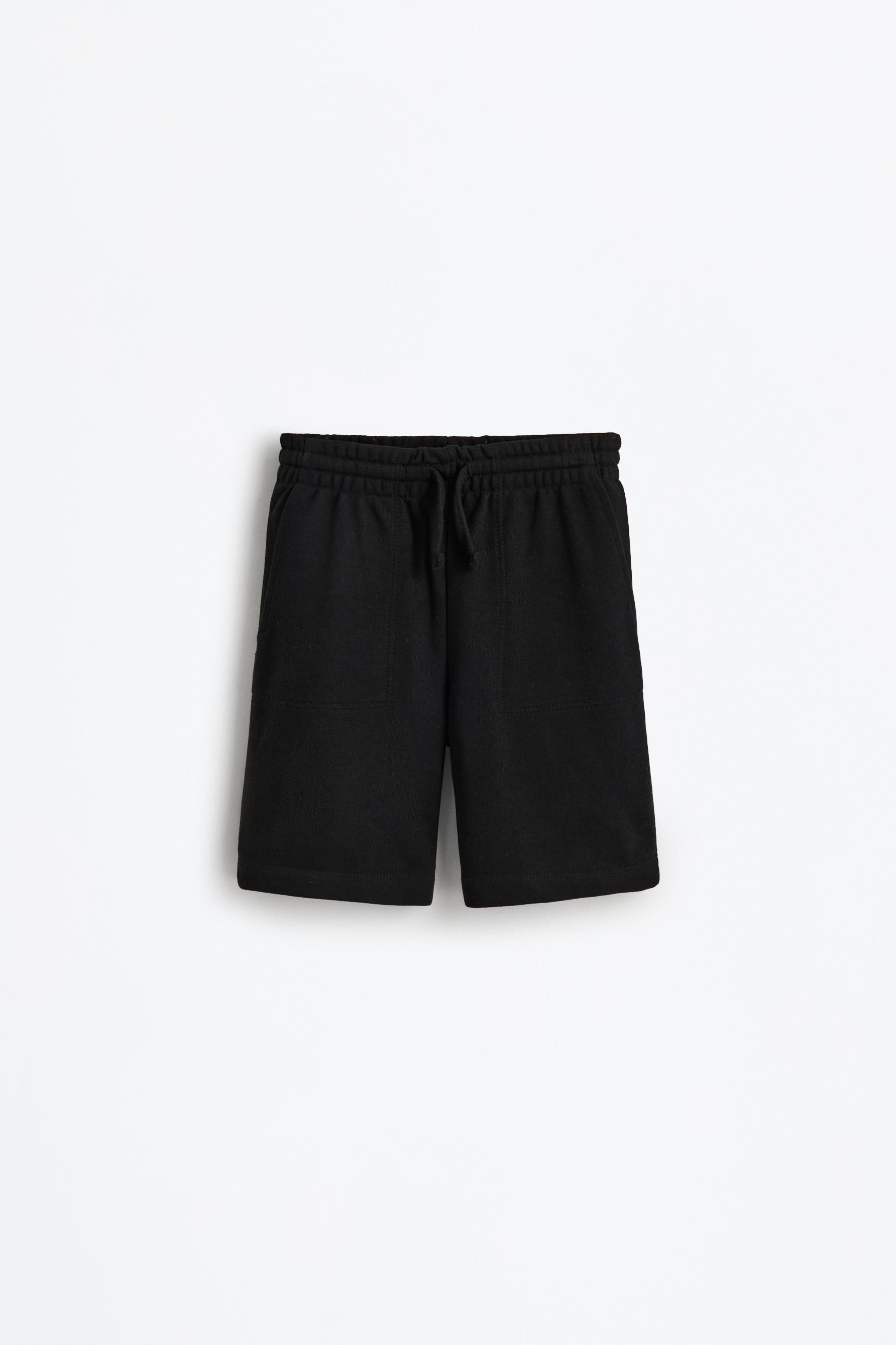 Basic plush Bermuda shorts