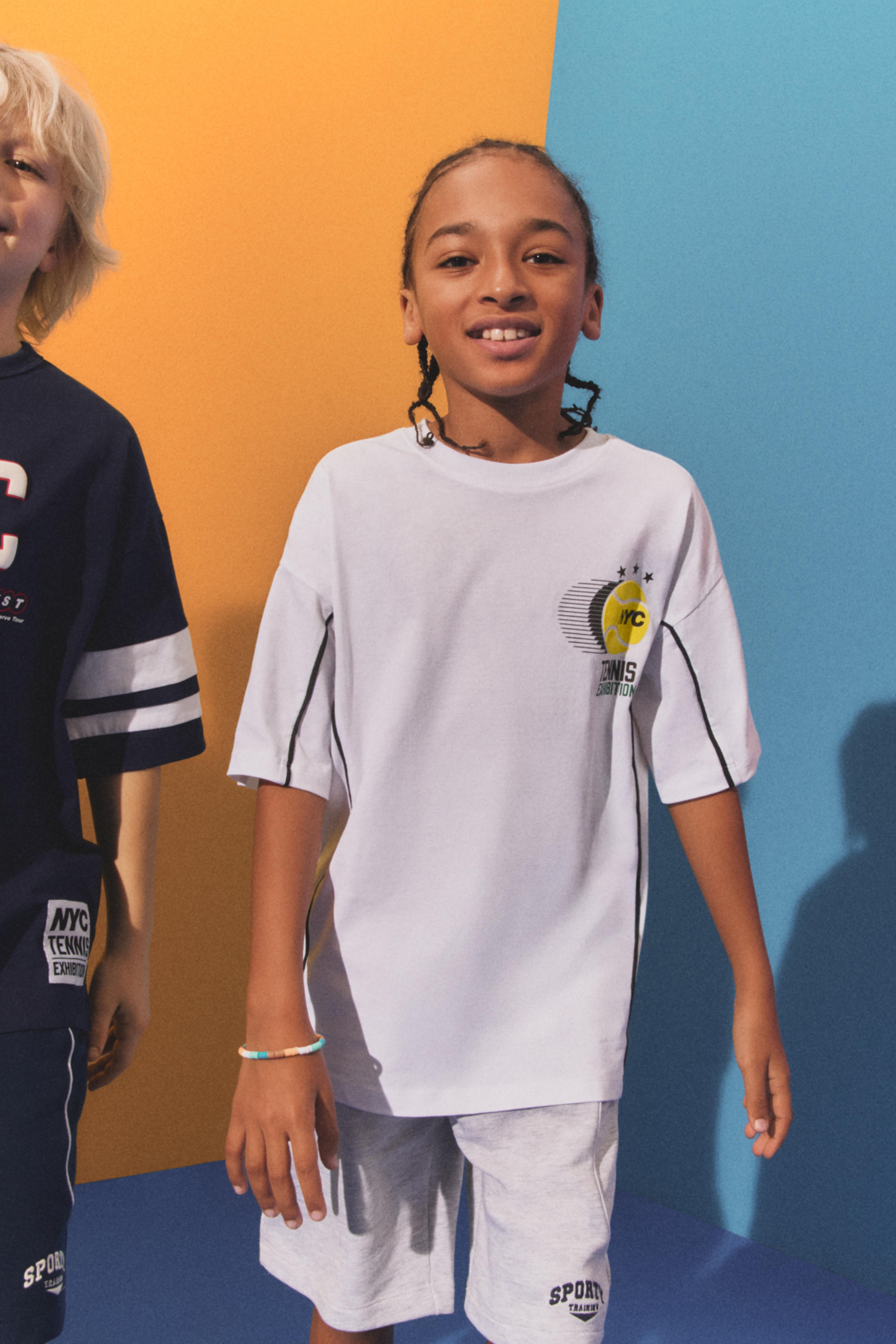Plush Bermuda shorts with contrast stitching - GREY MARL / 11-12 years