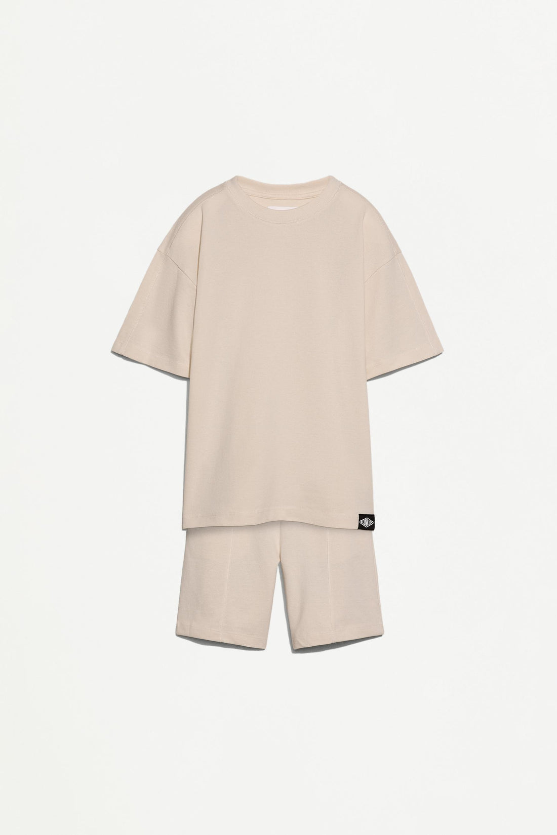 Piqué T-shirt and Bermuda shorts set - ECRU / 11-12 years