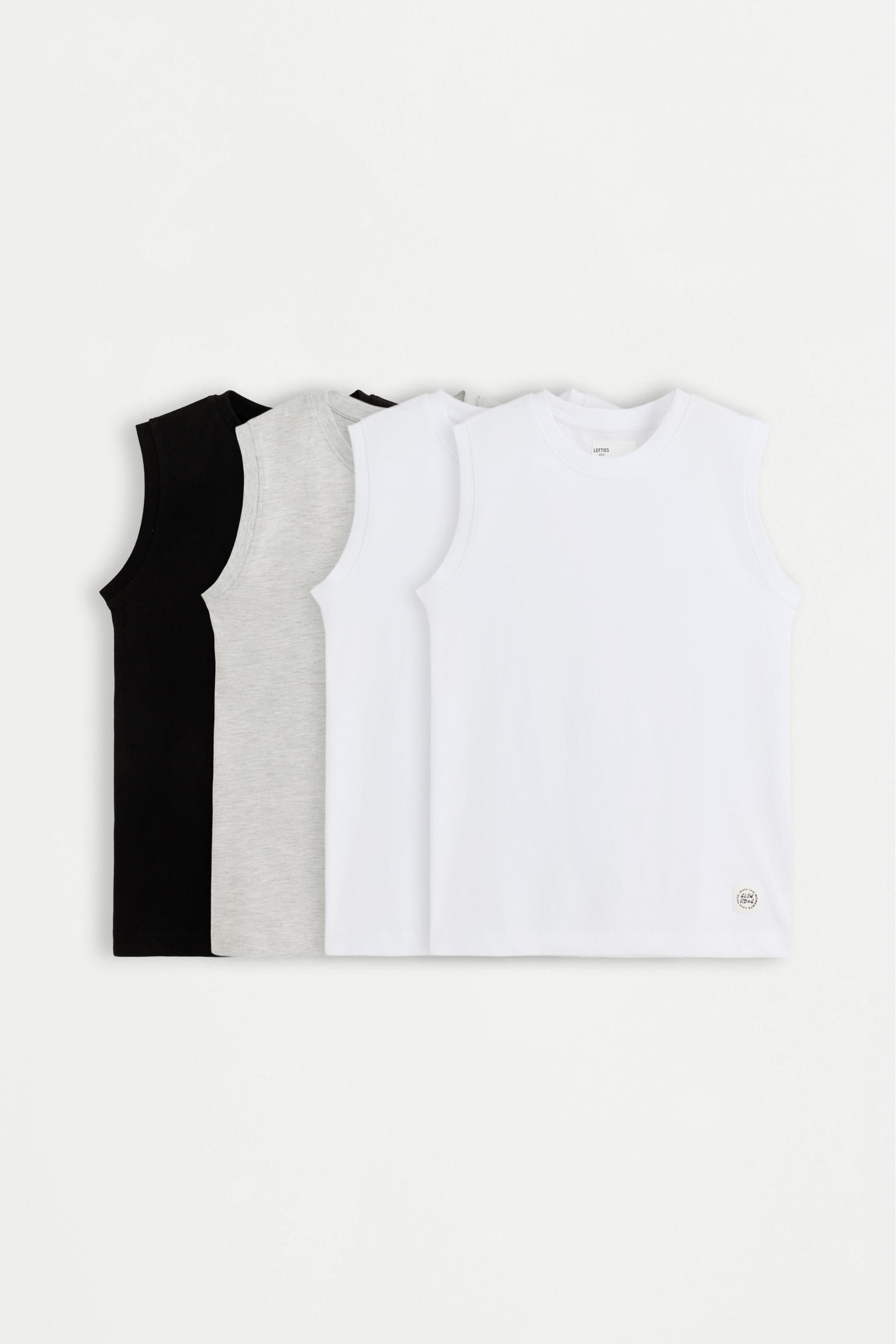 Pack of 4 tank tops - WHITE / 11-12 years
