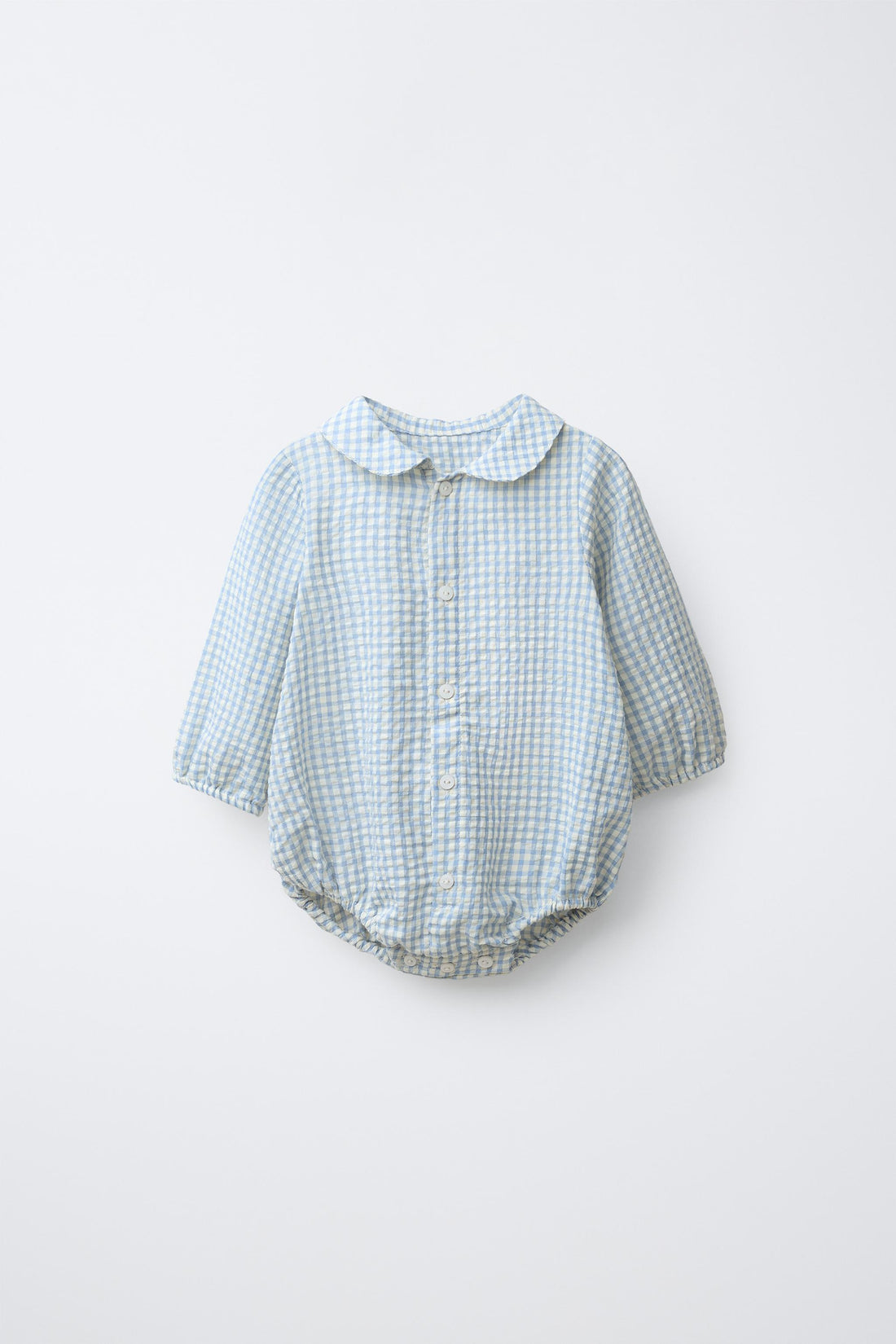 GINGHAM CHECK BODYSUIT - Light blue / 12-18 months (86 cm)