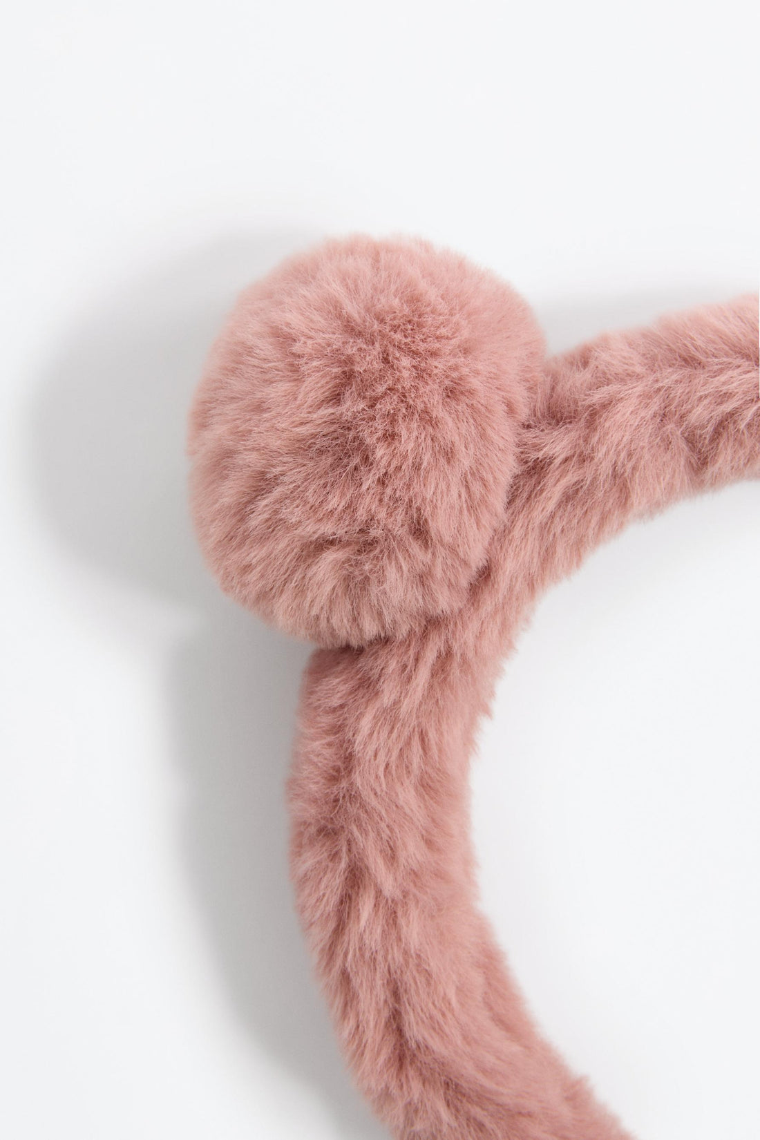 Furry pompom headband