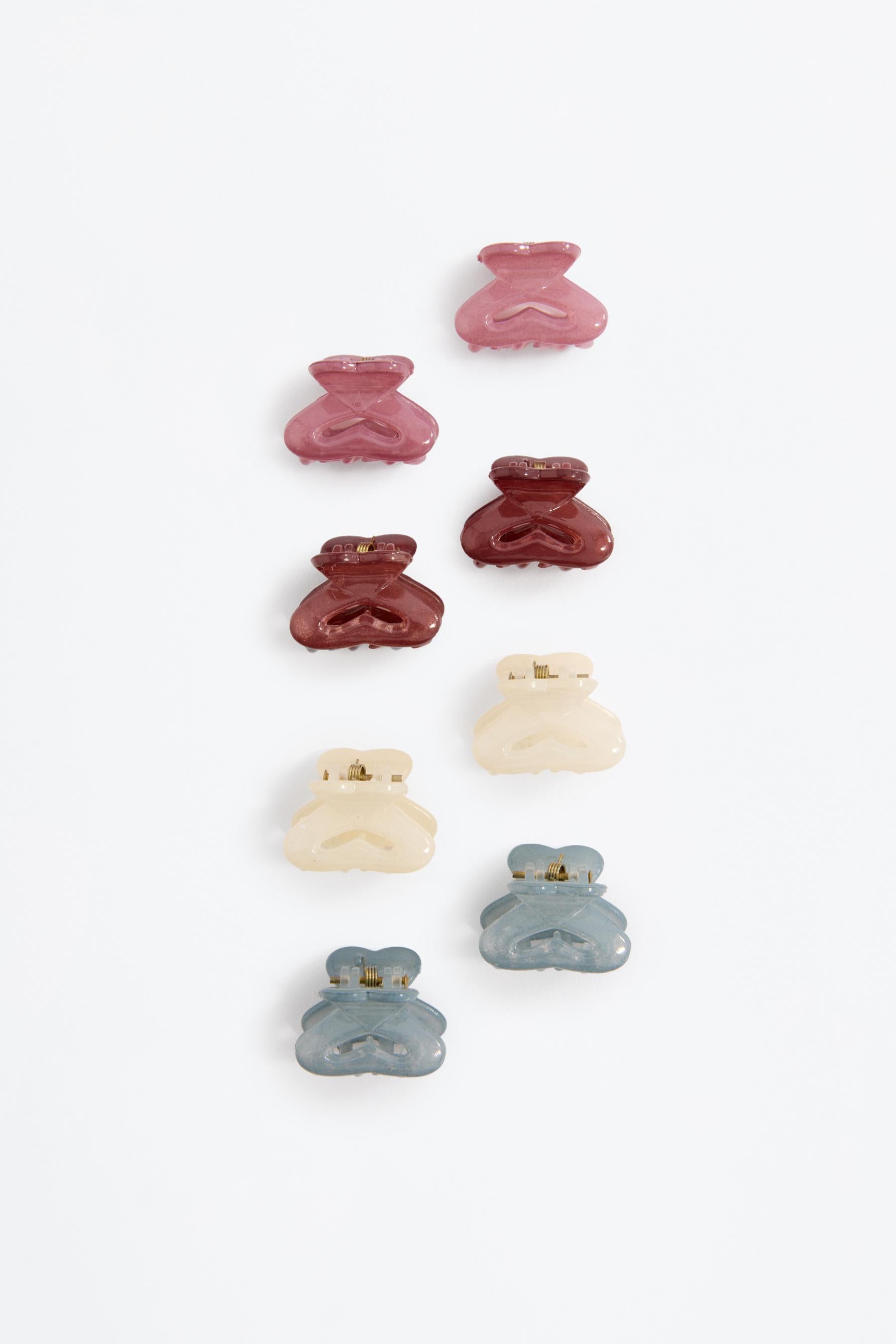 Pack of 8 small clips - ECRU / M