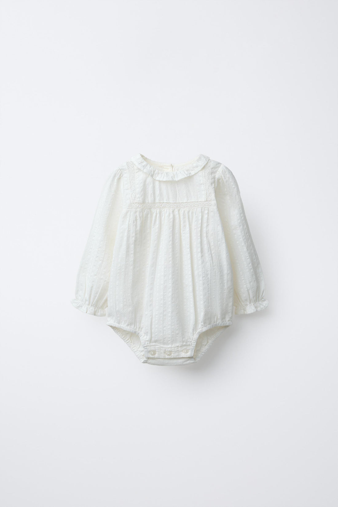 BRODERIE ANGLAISE BODYSUIT - Ecru / 1-3 months (62 cm)