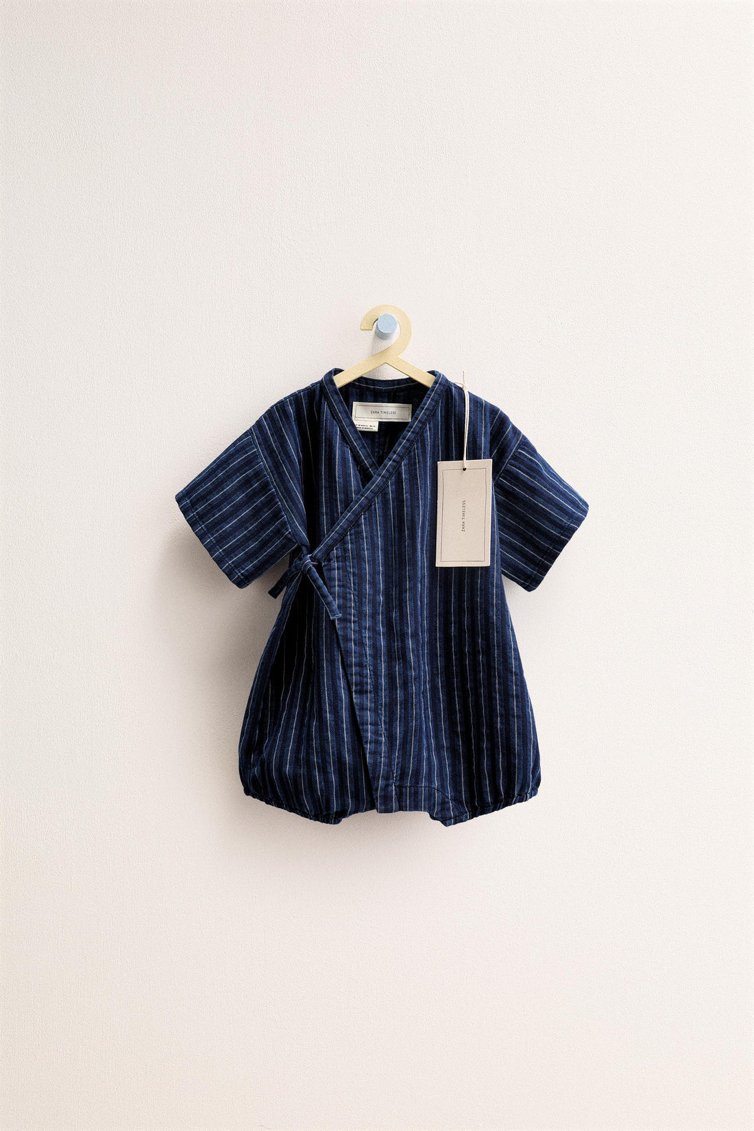 ZARA TIMELESS - STRIPED KIMONO ROMPER - Indigo / 12-18 months (86 cm)