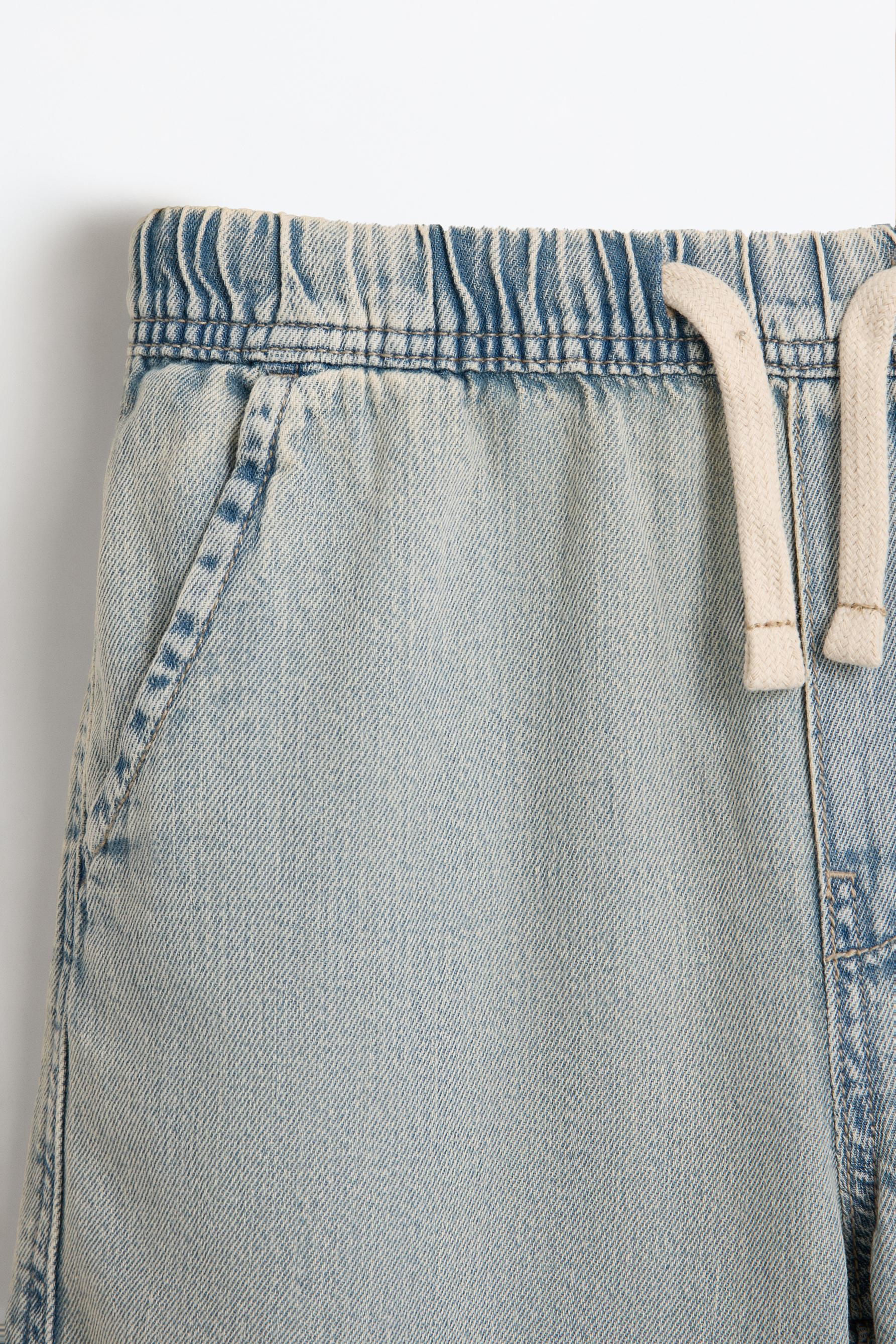 Denim jogger Bermuda shorts