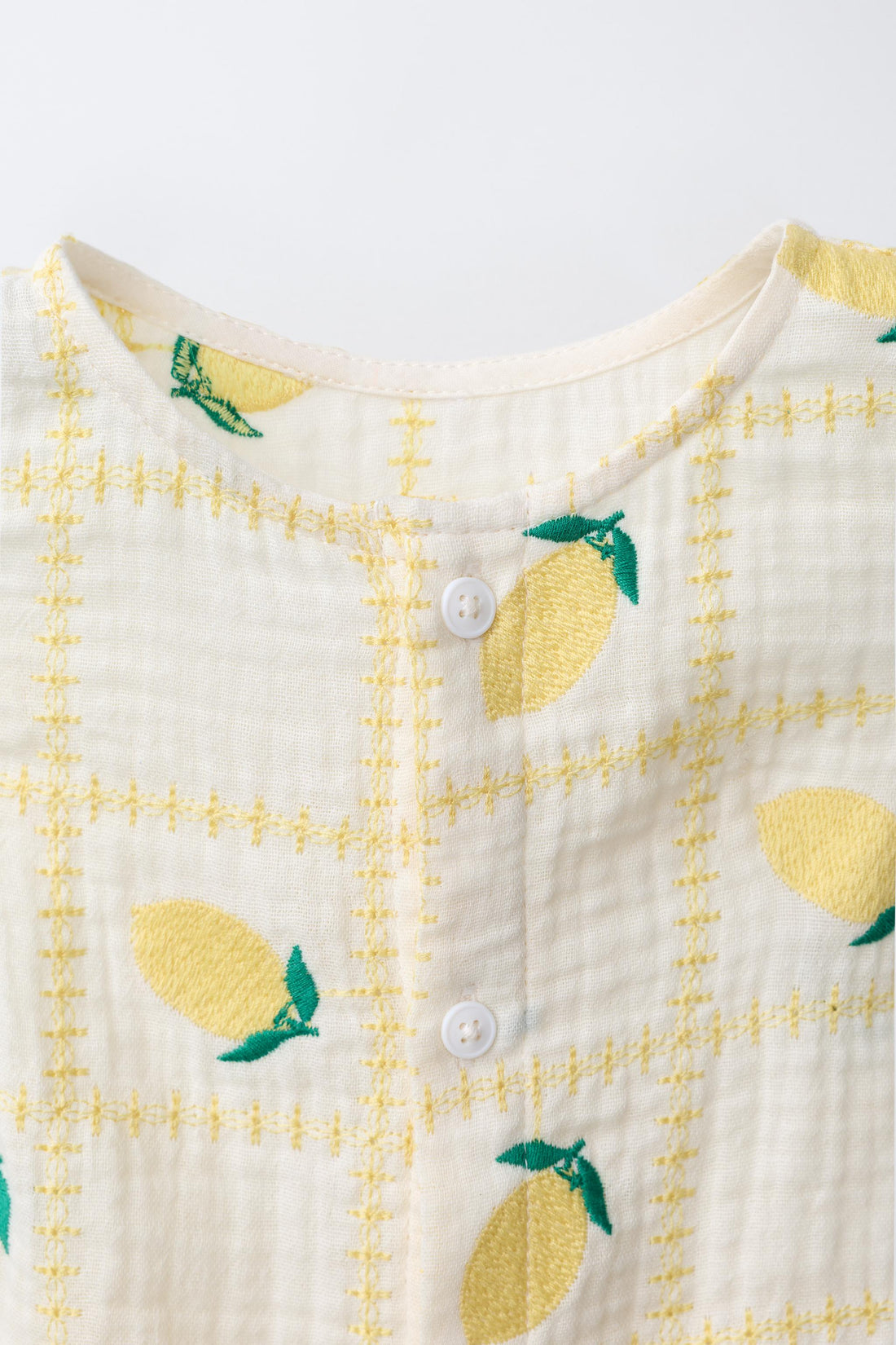 CASA LAWA X ZARA KIDS EMBROIDERED LEMON ROMPER