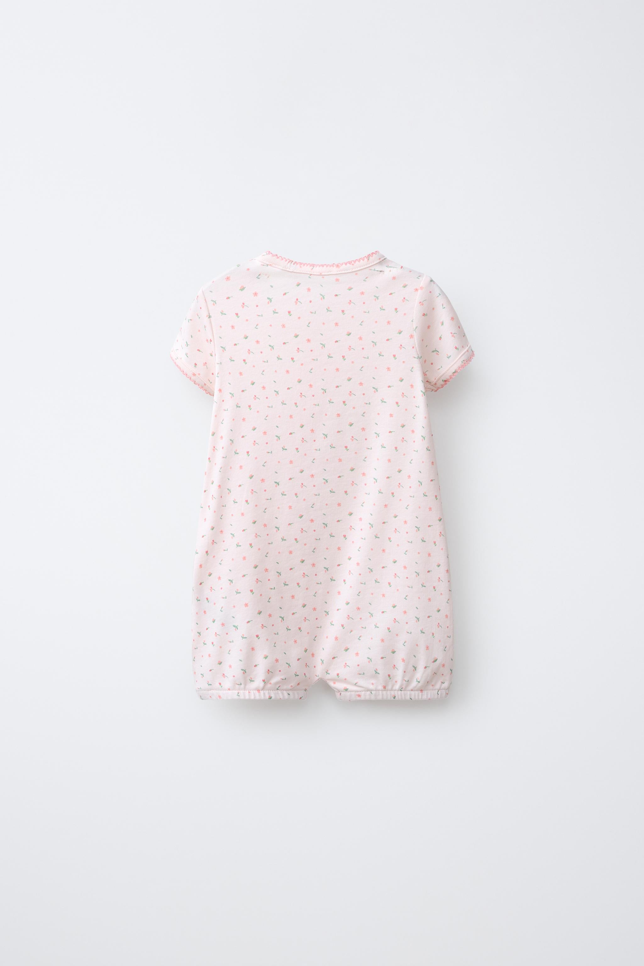 TWO-PACK OF FLORAL SLEEPSUITS