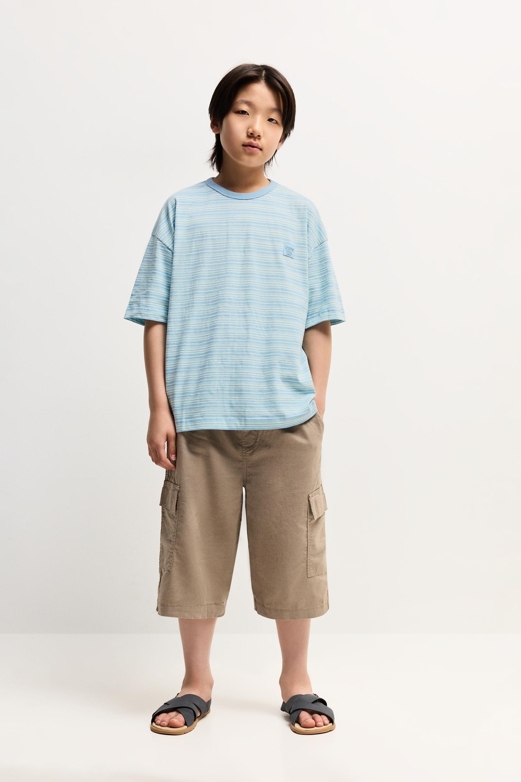 Rustic cargo Bermuda shorts - MINK / 11-12 years