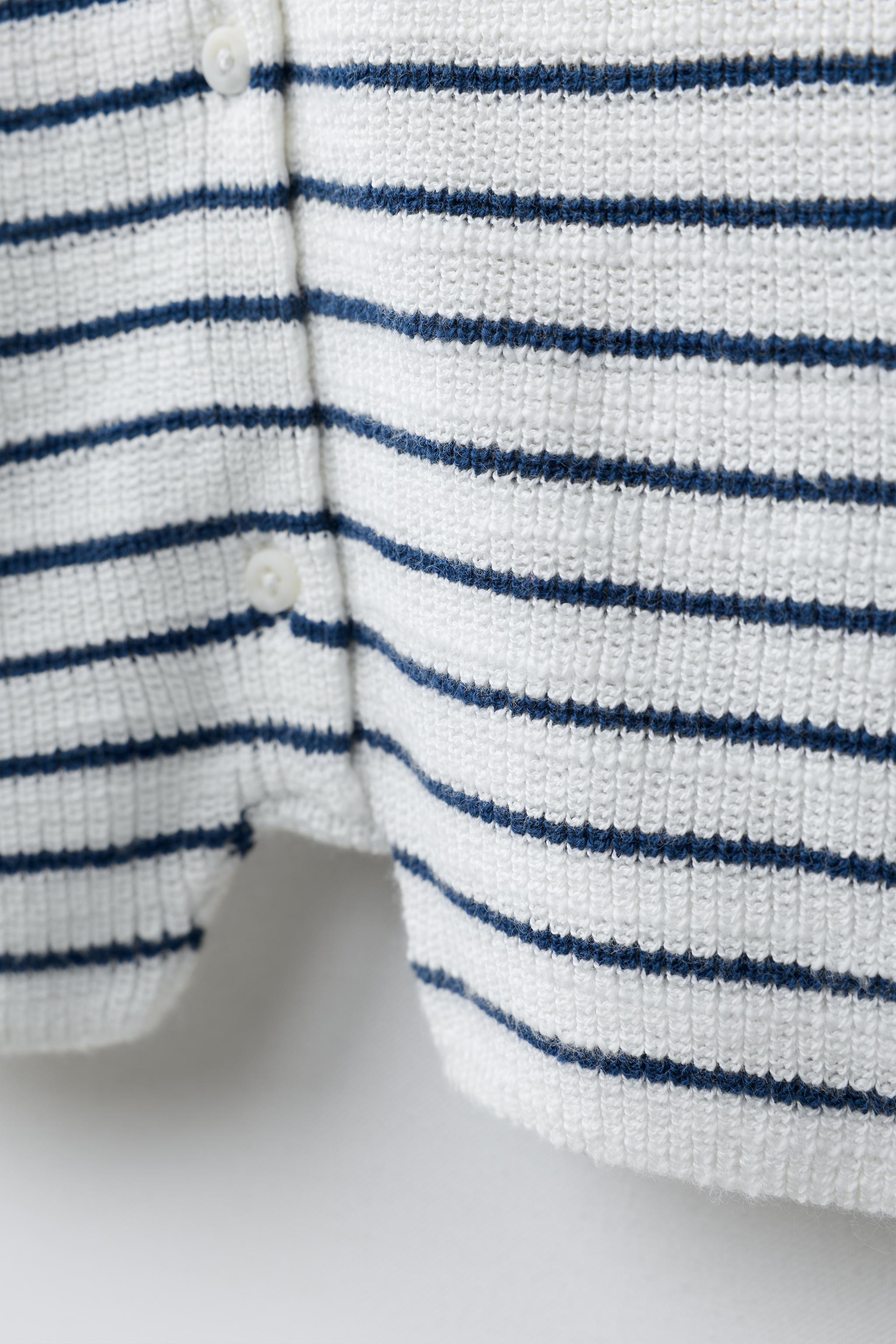 STRIPED PURL KNIT PLAYSUIT