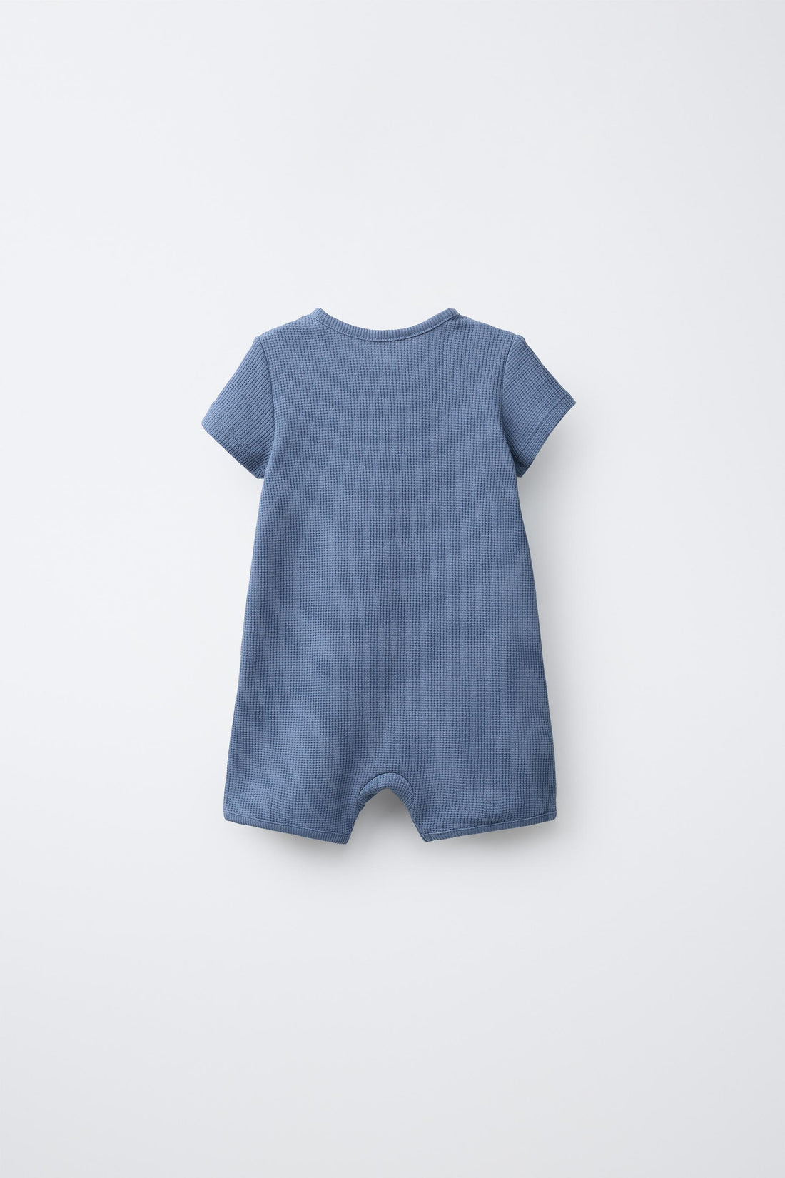 SHORT WAFFLE-KNIT SLEEPSUIT