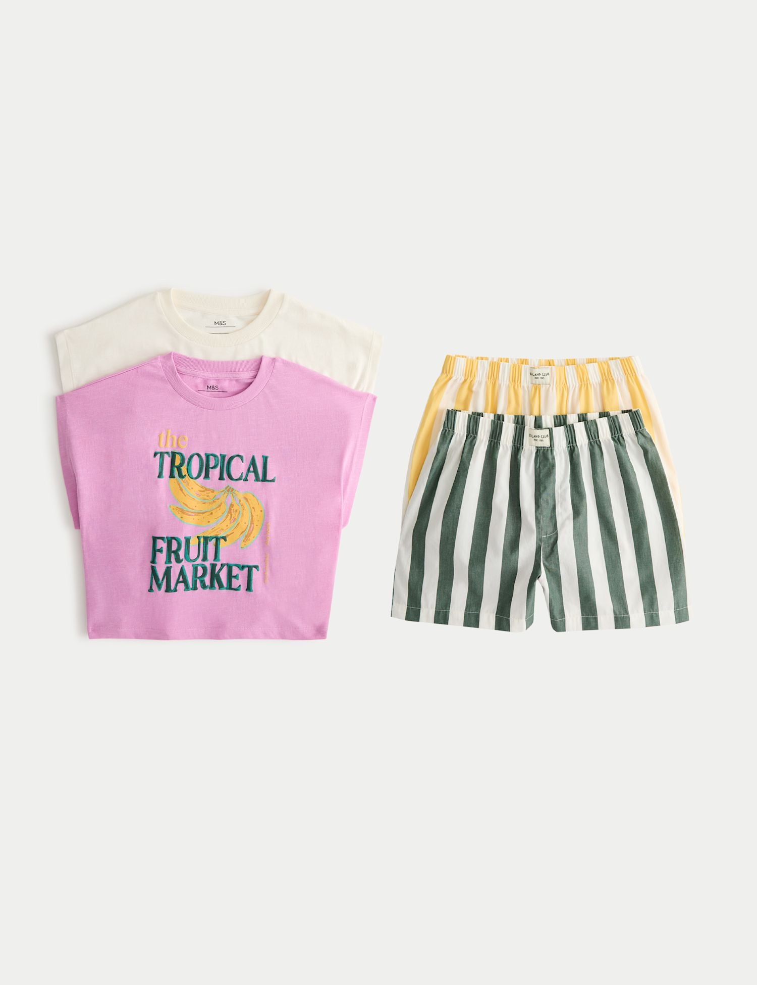2 Pack Pure Cotton Fruit Short Pyjamas (6-16 Years)