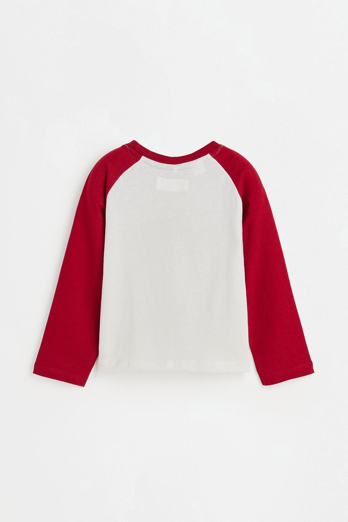 Text raglan sleeve T-shirt