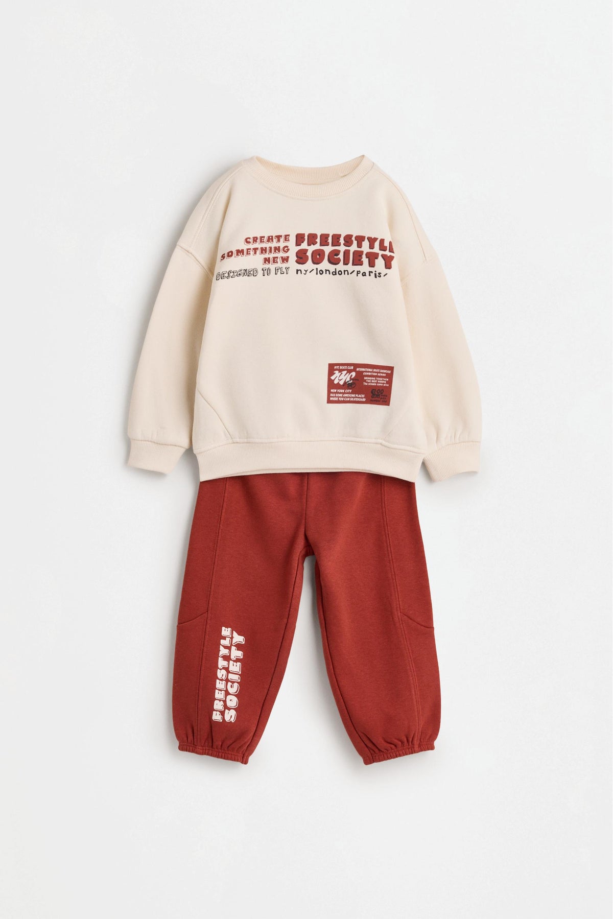 Plush sweatshirt and trousers set