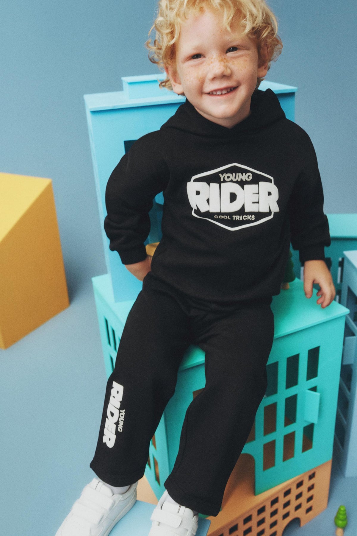 Raised print hoodie