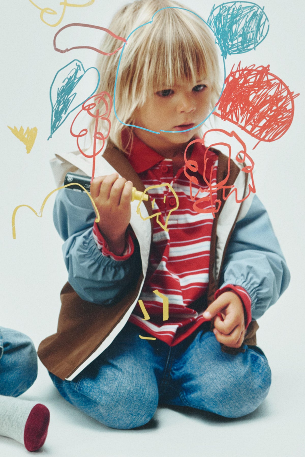 Striped polo shirt