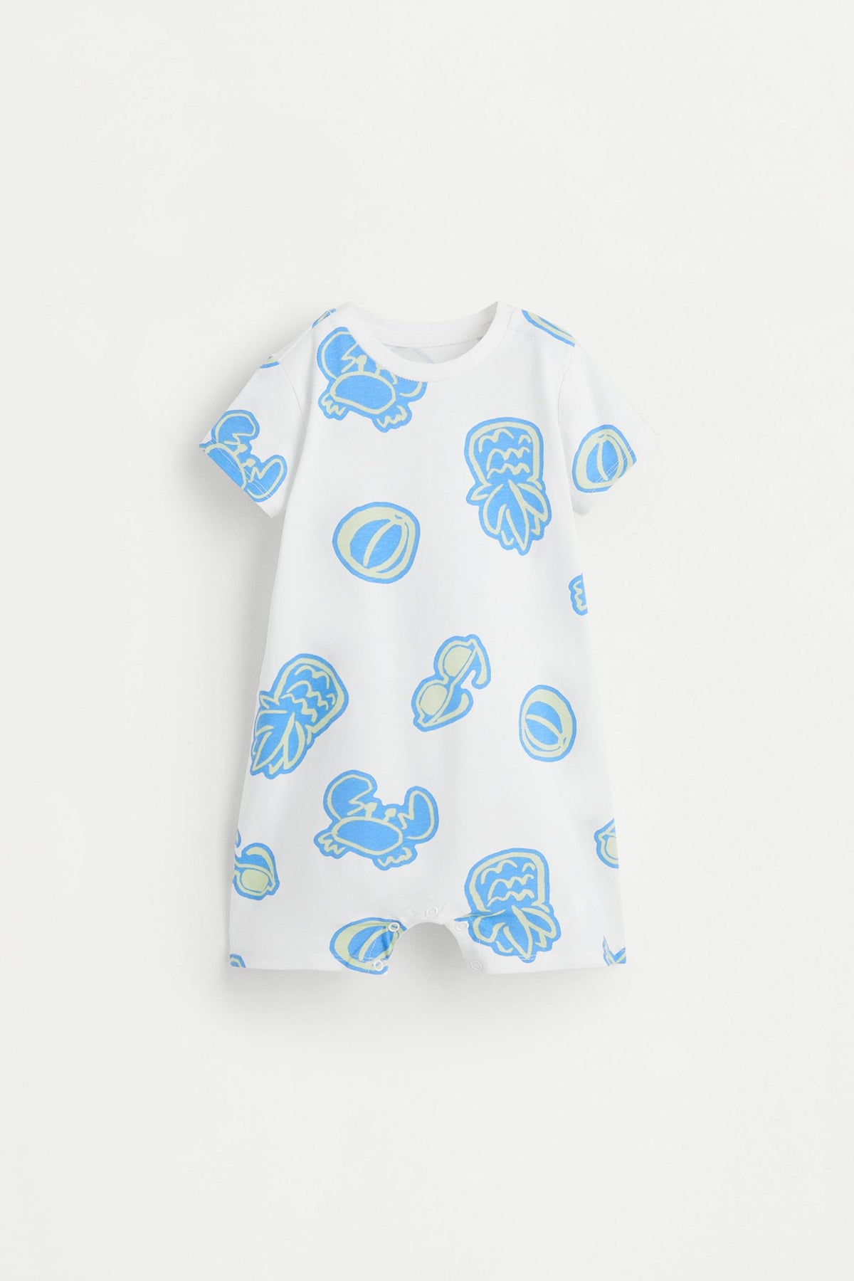 All-over printed sleepsuit