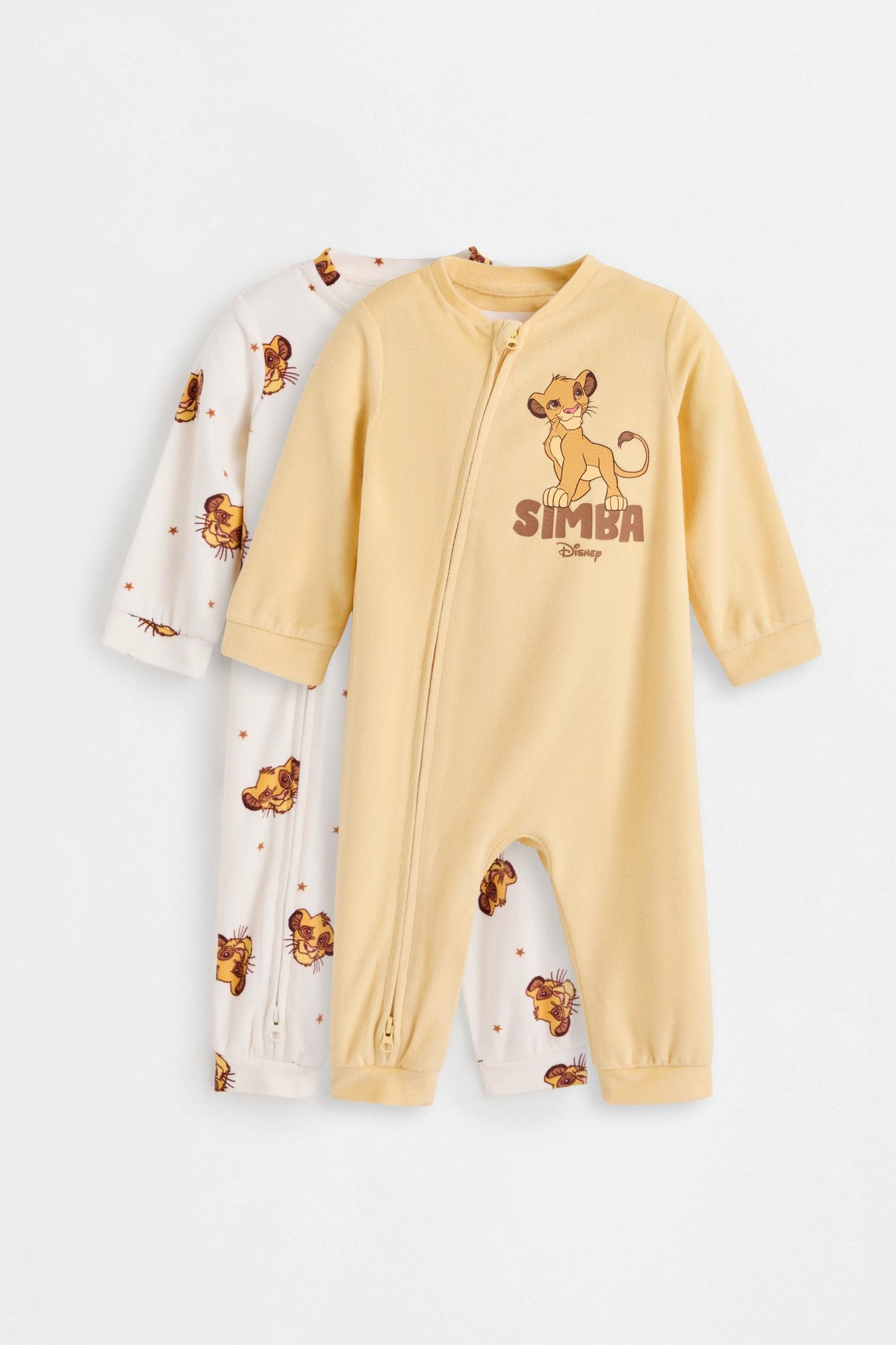 Pack 2 Simba ©Disney velvety sleepsuits