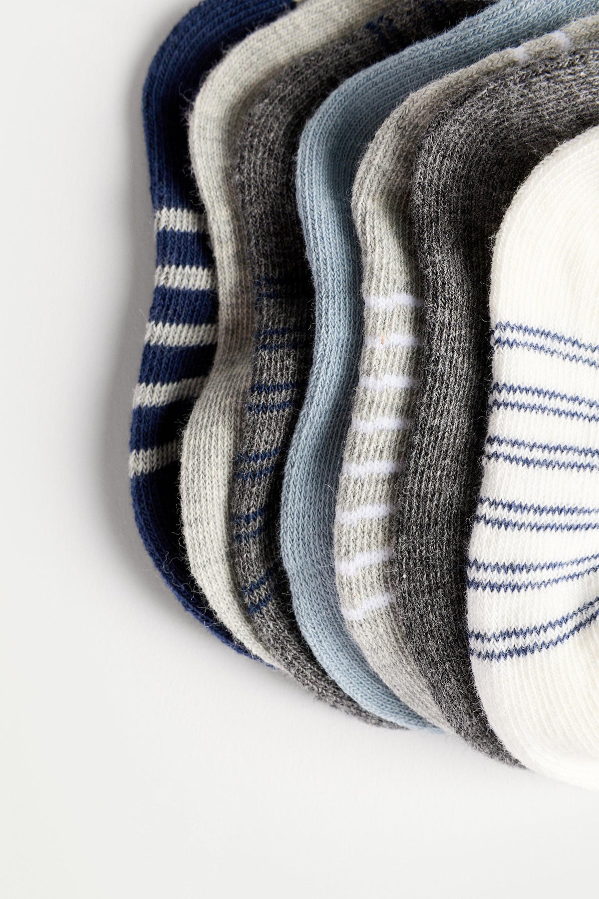 7-Pack of striped ankle socks