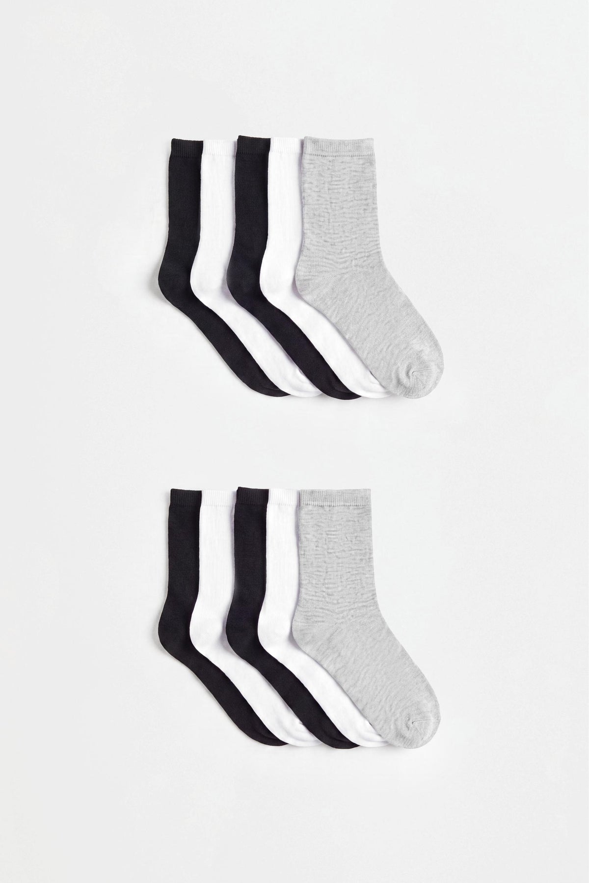 Plain long socks (10-pack)