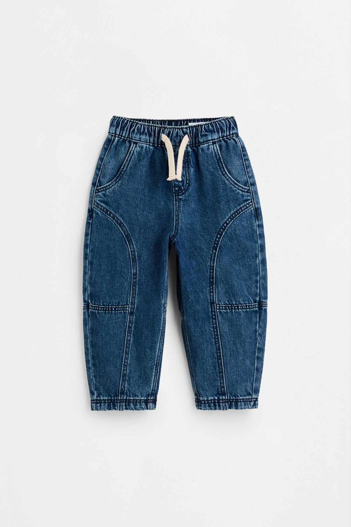Barrel-leg jogger jeans - DARK BLUE / 12-18 months