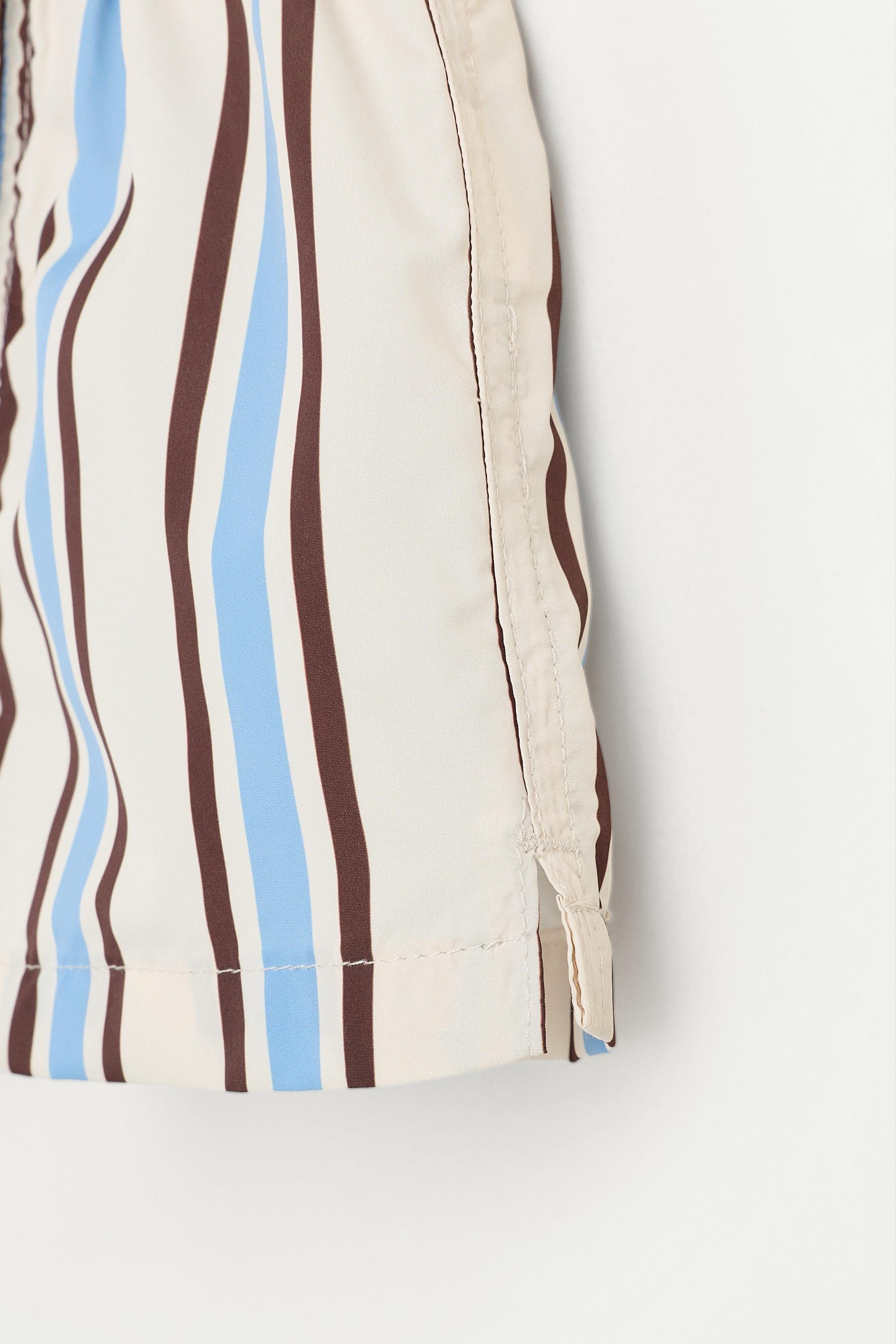 Baby Boy | Brown stripe swim shorts