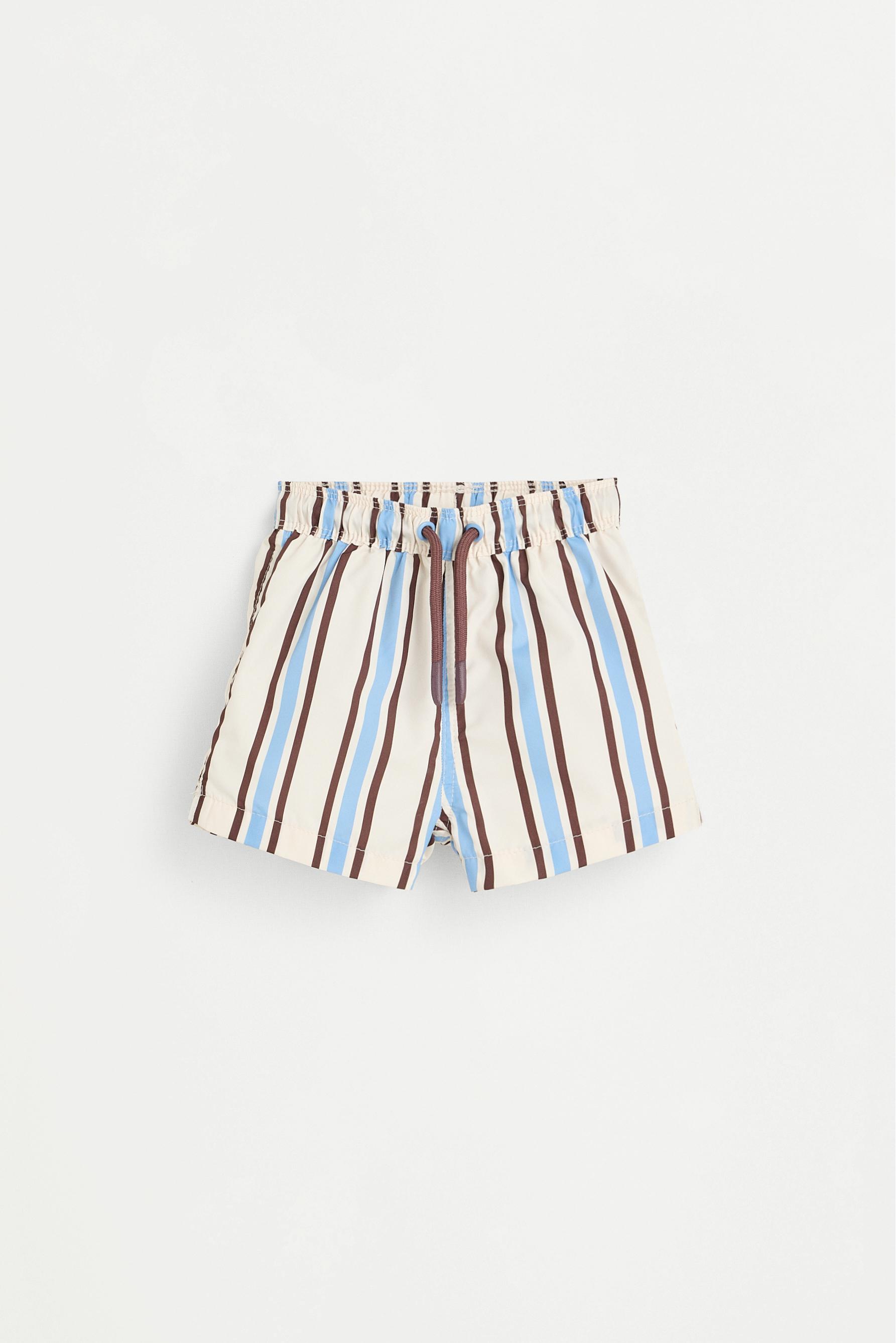 Baby Boy | Brown stripe swim shorts
