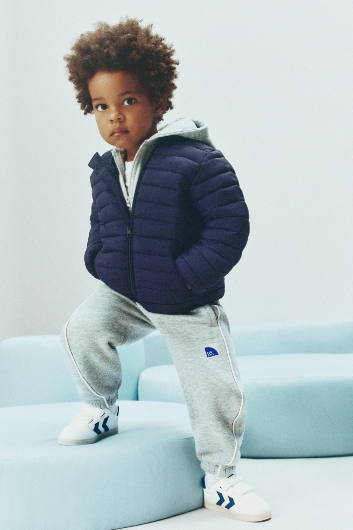 Lightweight quilted hooded jacket
