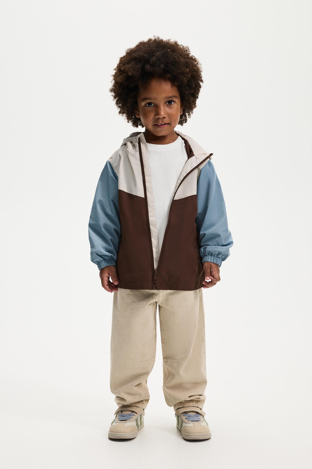 Color block windbreaker