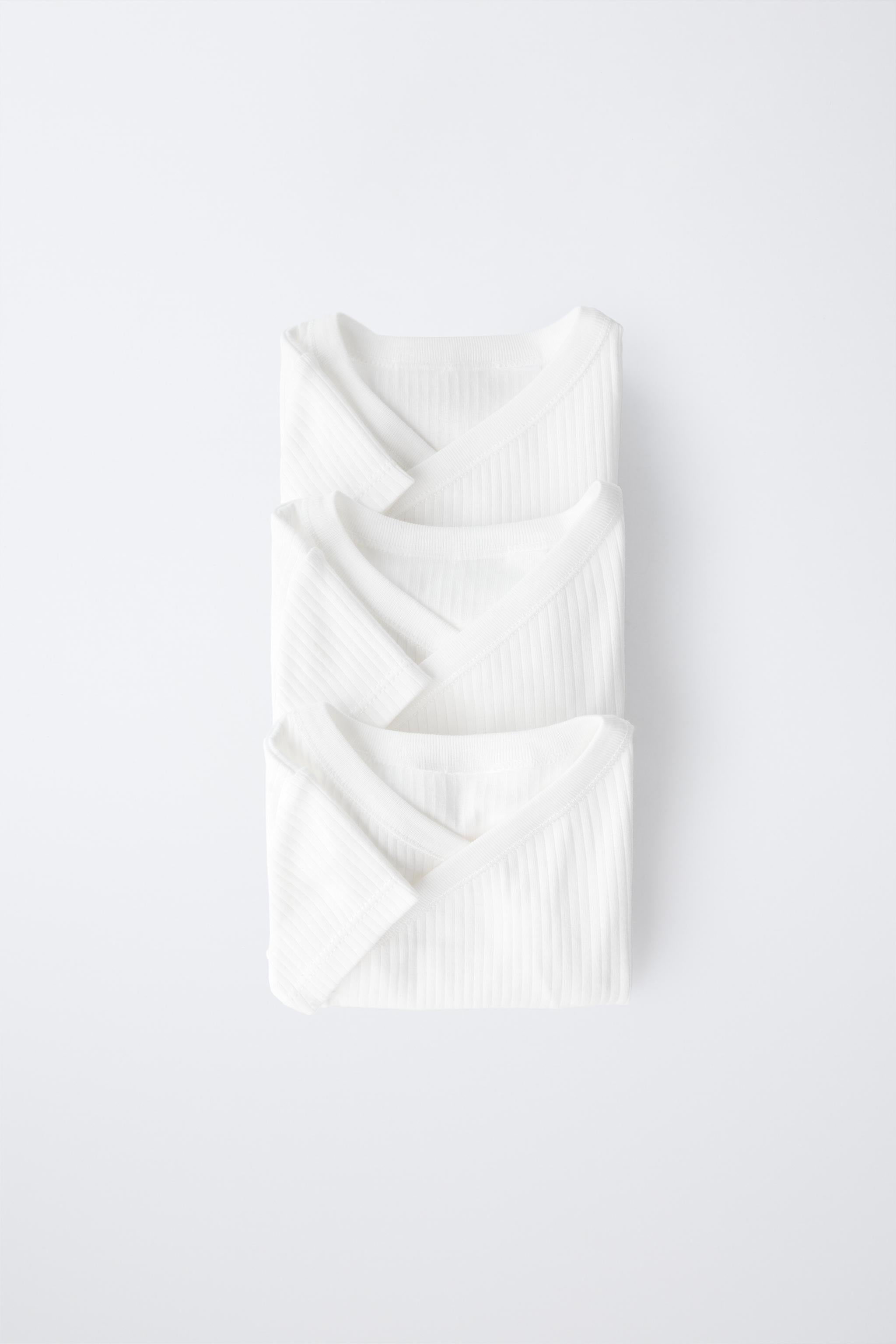 3-PACK OF KIMONO NECK SHORT SLEEVE BODYSUITS - White / 0-1 months (56 cm)
