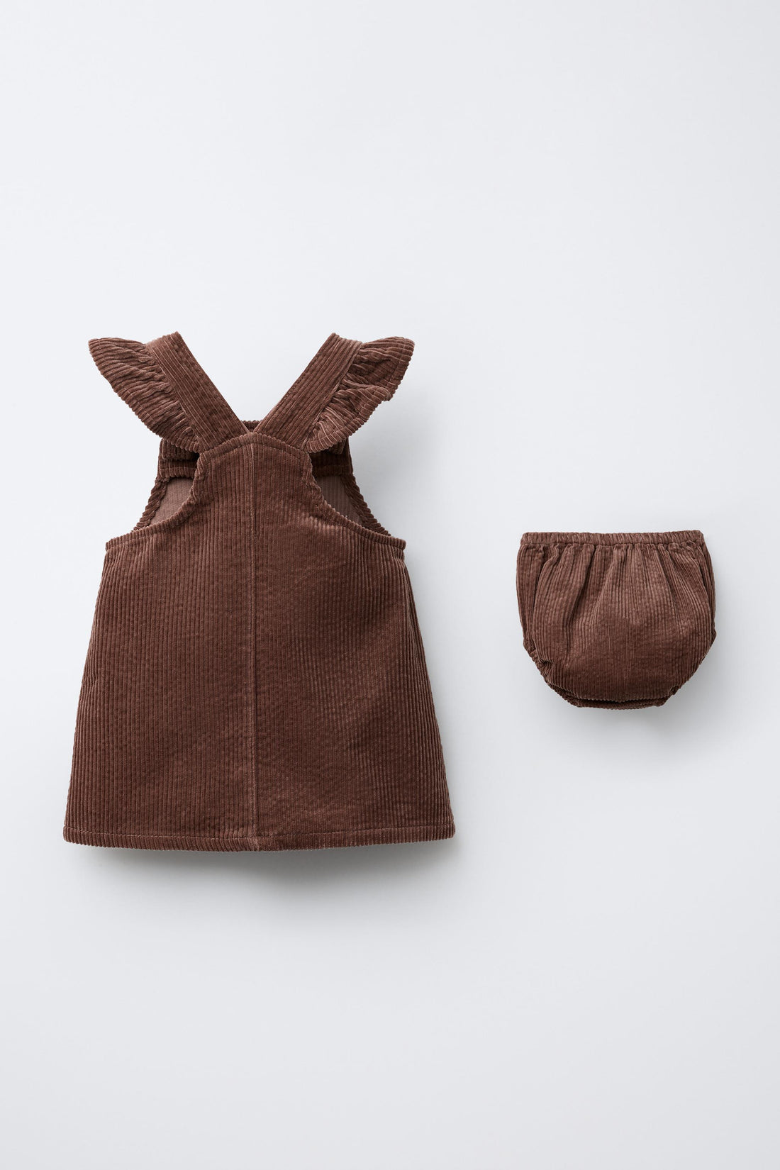 CORDUROY PINAFORE DRESS AND KNICKERS