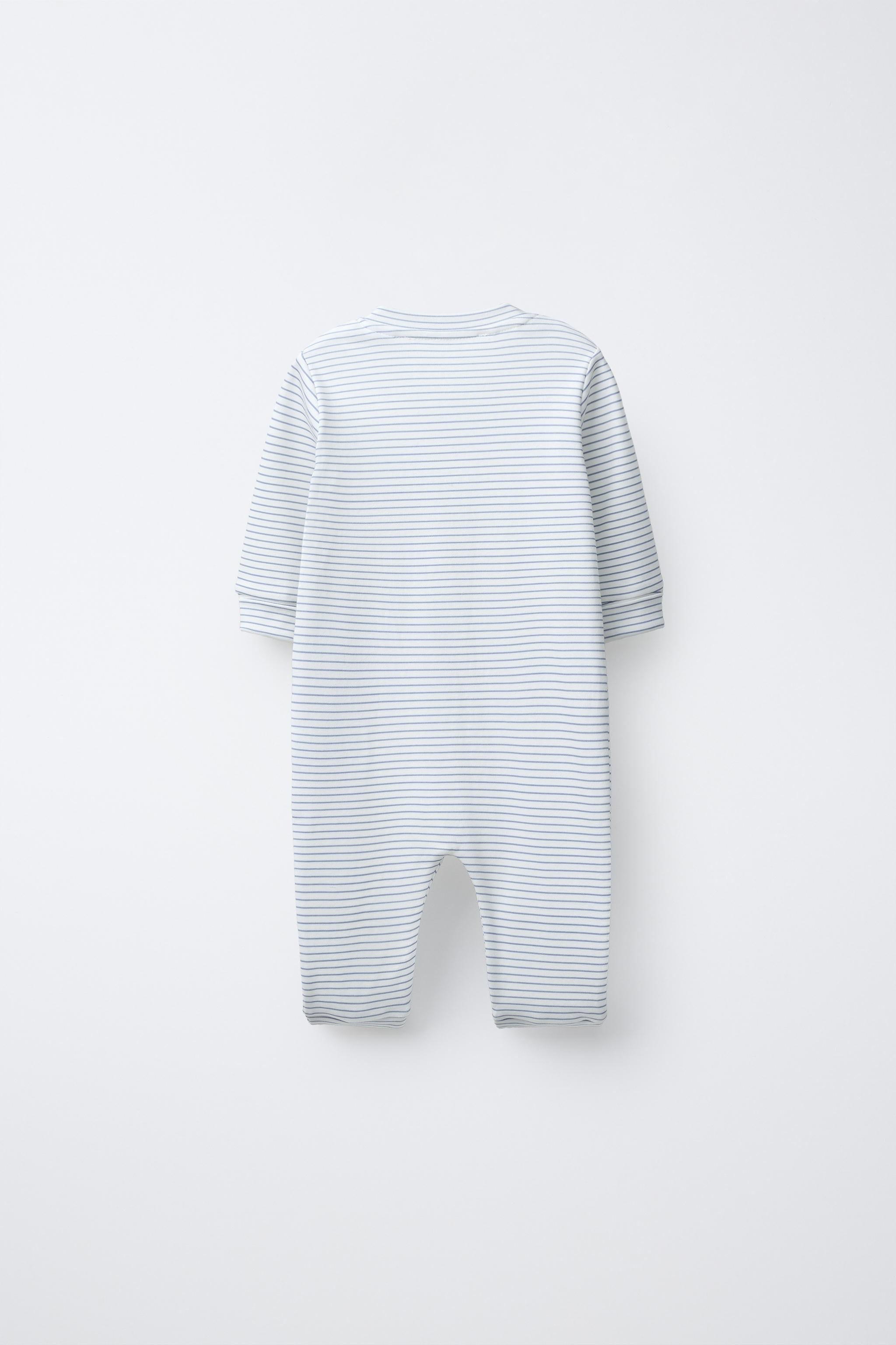 TWO-PACK OF WARM STRIPED AND STAR PRINT SLEEPSUITS WITH CONVERTIBLE FEET