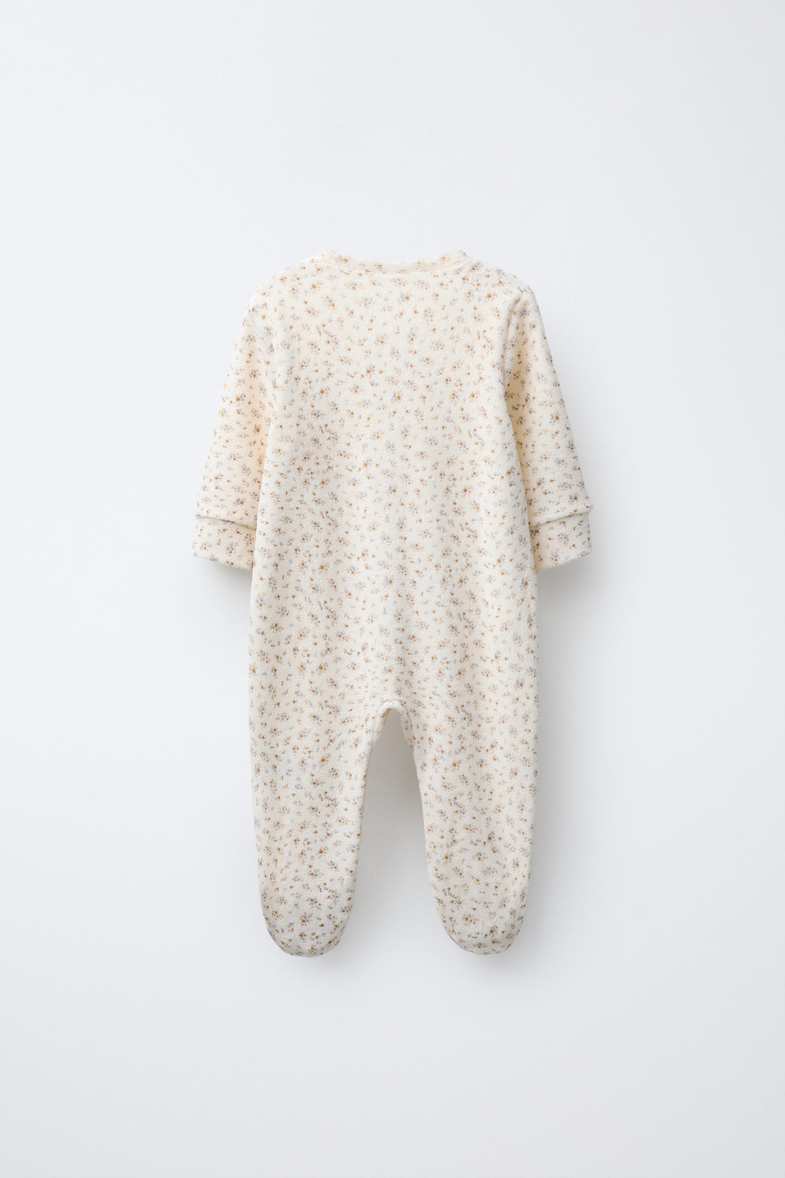 VELOUR FLORAL PRINT SLEEPSUIT