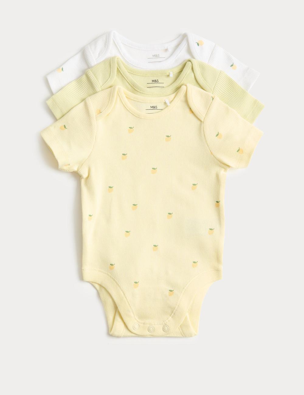 3 Pack Cotton Rich Bodysuits (6½lbs-3 Yrs)