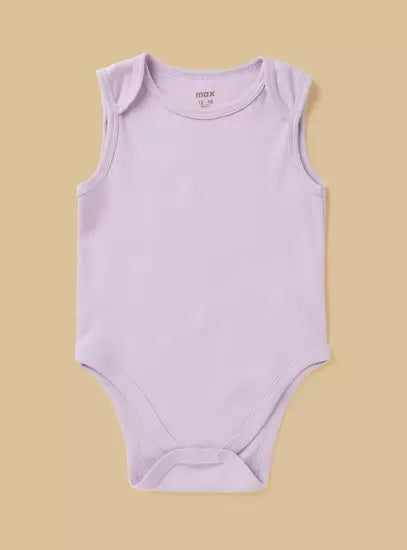 Pack of 5 - Floral Print Sleeveless Cotton Bodysuit