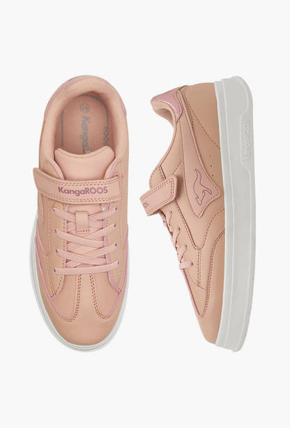 KangaROOS Kids Panelled Sneakers with Hook and Loop Closure-undefined-image-1