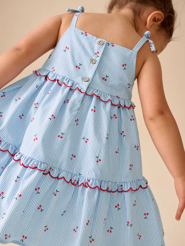 Blue Stripe Strappy Dress