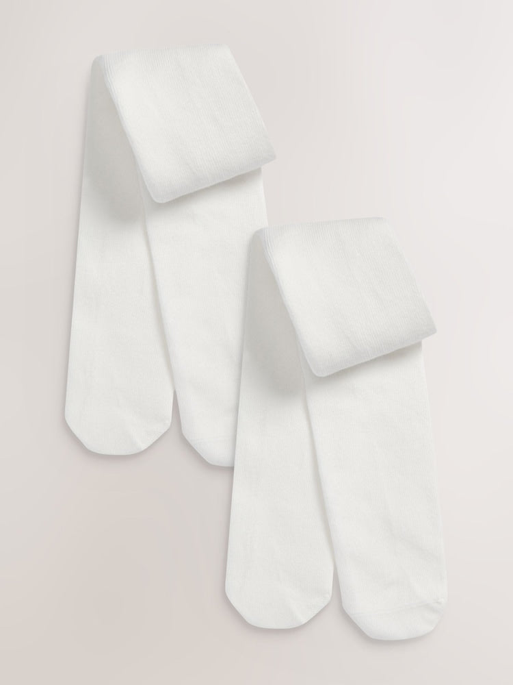 Ecru Baby Tights 2 Pack