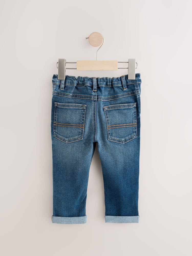 Mid Blue Denim Regular Fit Comfort Stretch Jeans (3mths-7yrs)